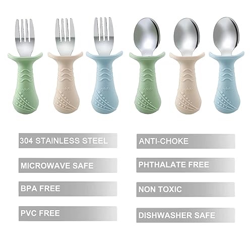 Toddler Fork & Spoon Utensil Set (6 Pack)