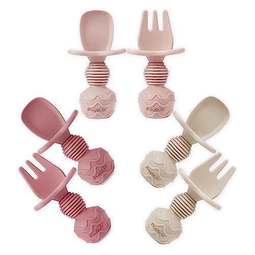 Silicone Baby Spoons and Fork Feeding Set(6pack)