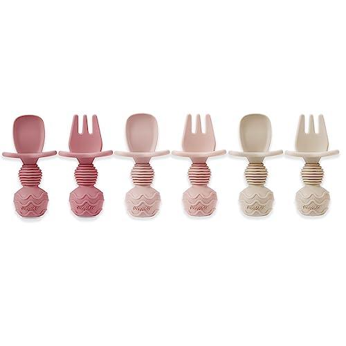 Silicone Baby Spoons and Fork Feeding Set(6pack)