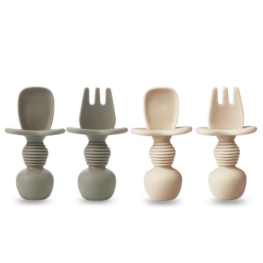 Silicone BLW Baby Spoons and Fork Feeding Set (6-Pack)