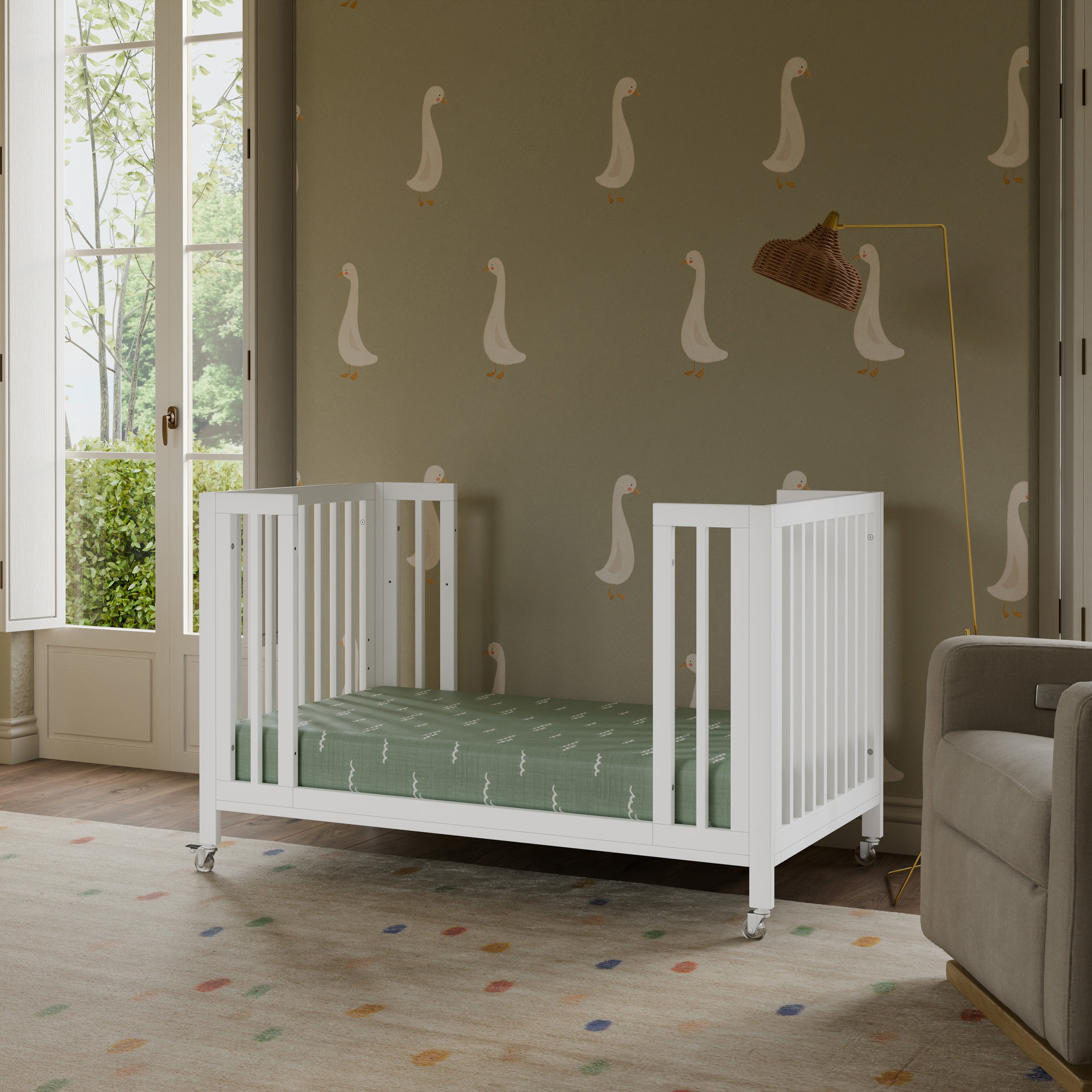 Rolli 9-in-1 Convertible All-Stages® Crib with Bassinet & Toddler Bed Conversion Kits