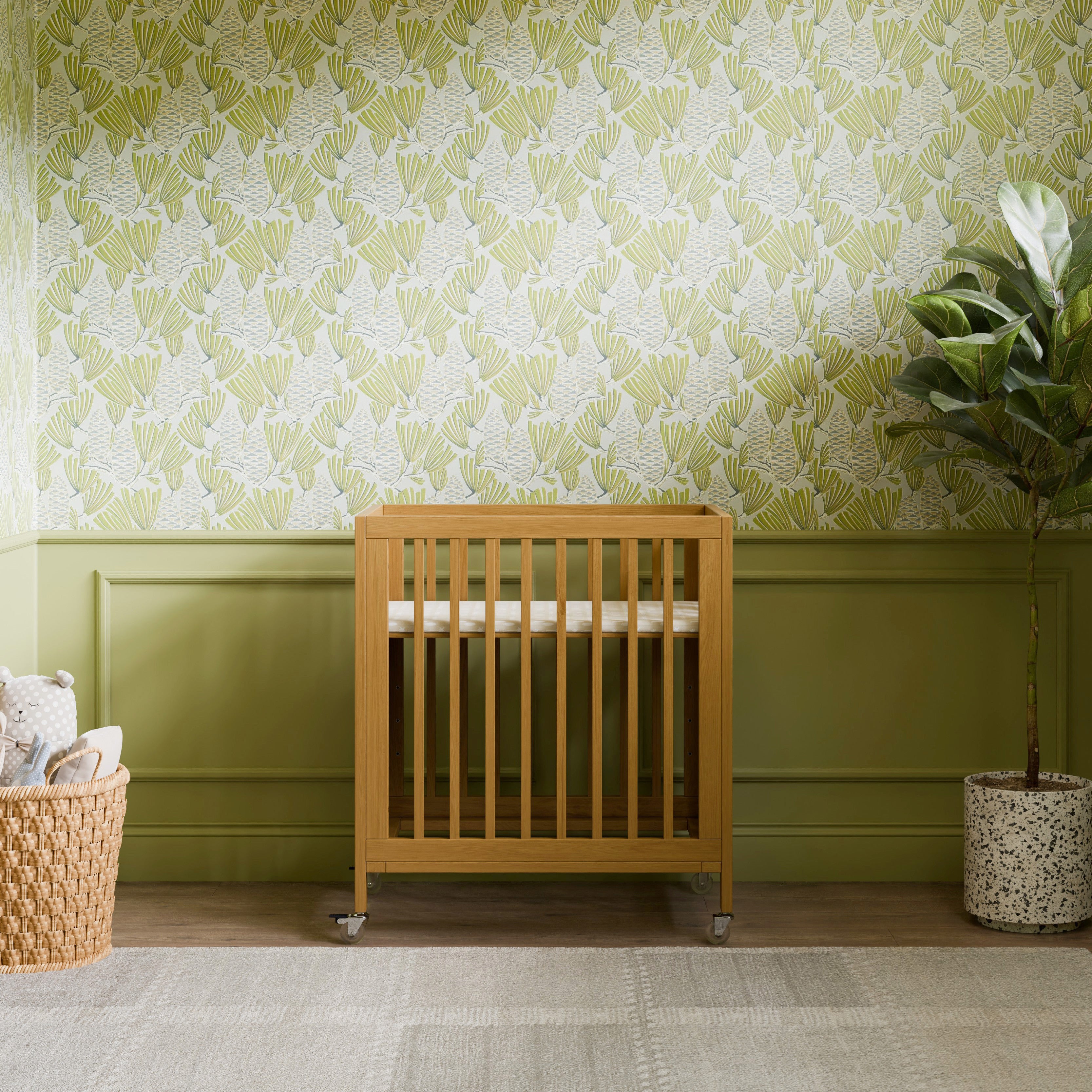 Rolli 9-in-1 Convertible All-Stages® Crib with Bassinet & Toddler Bed Conversion Kits