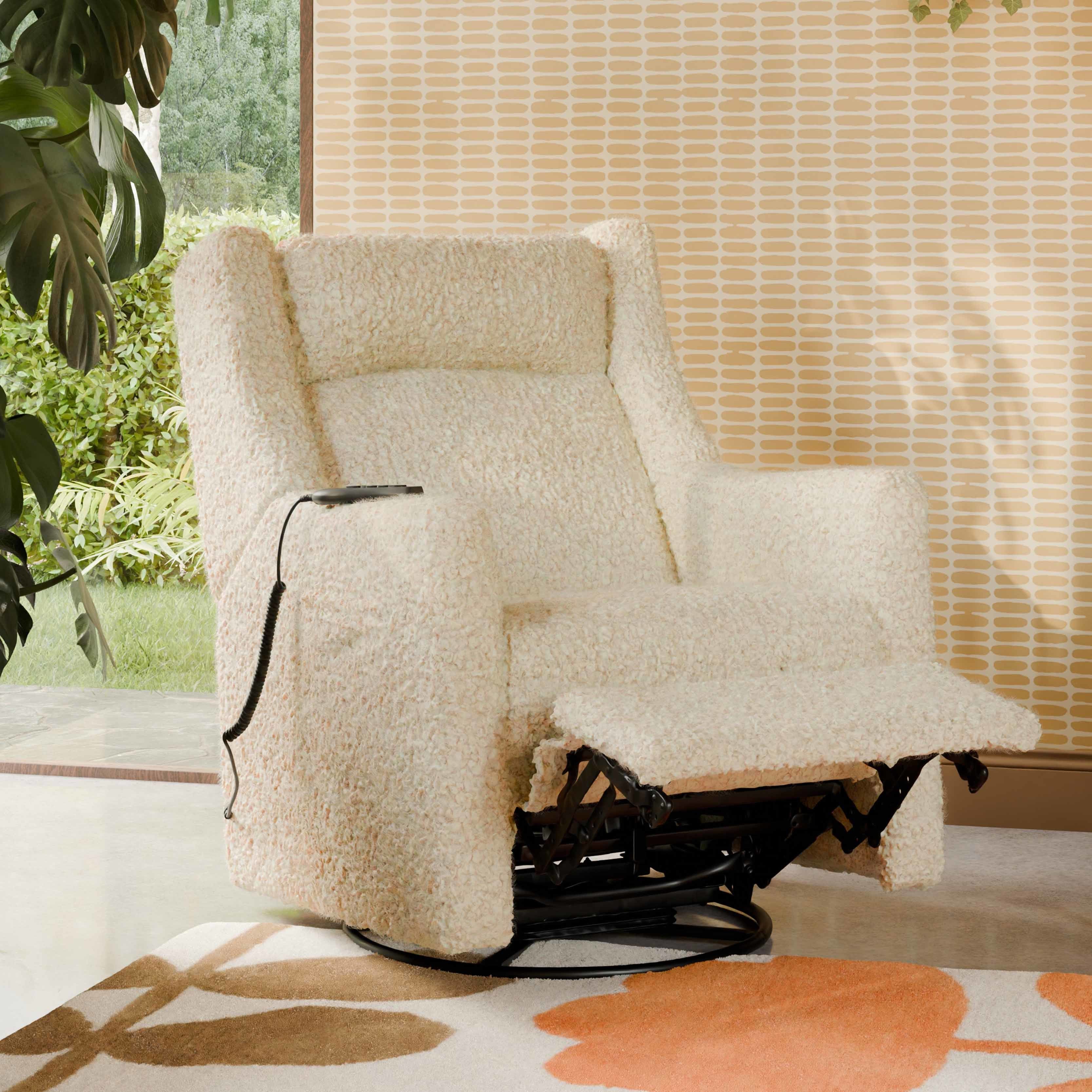 Deluxe Power Recliner and Swivel Glider with Heat and Massage