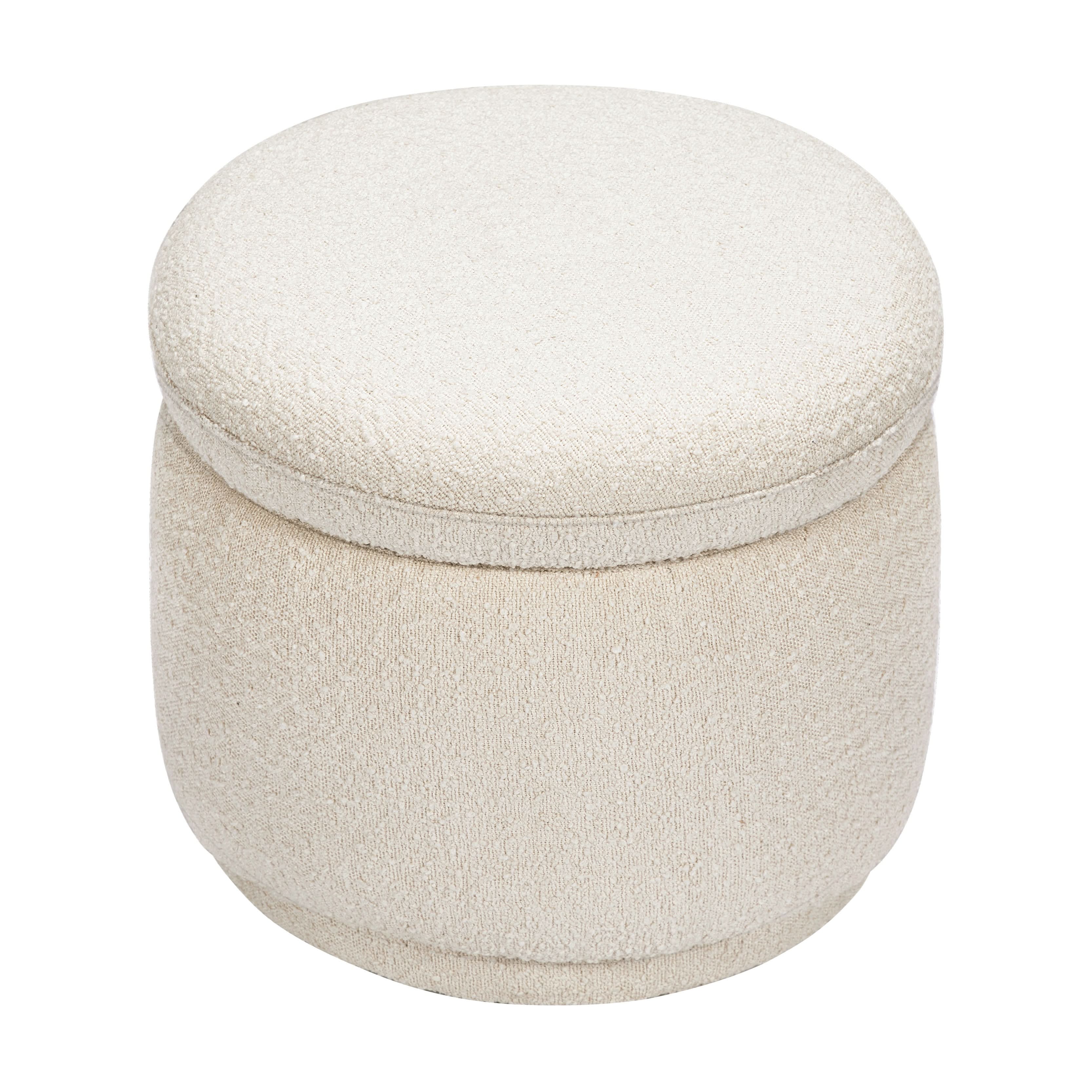 Storage Ottoman in Boucle