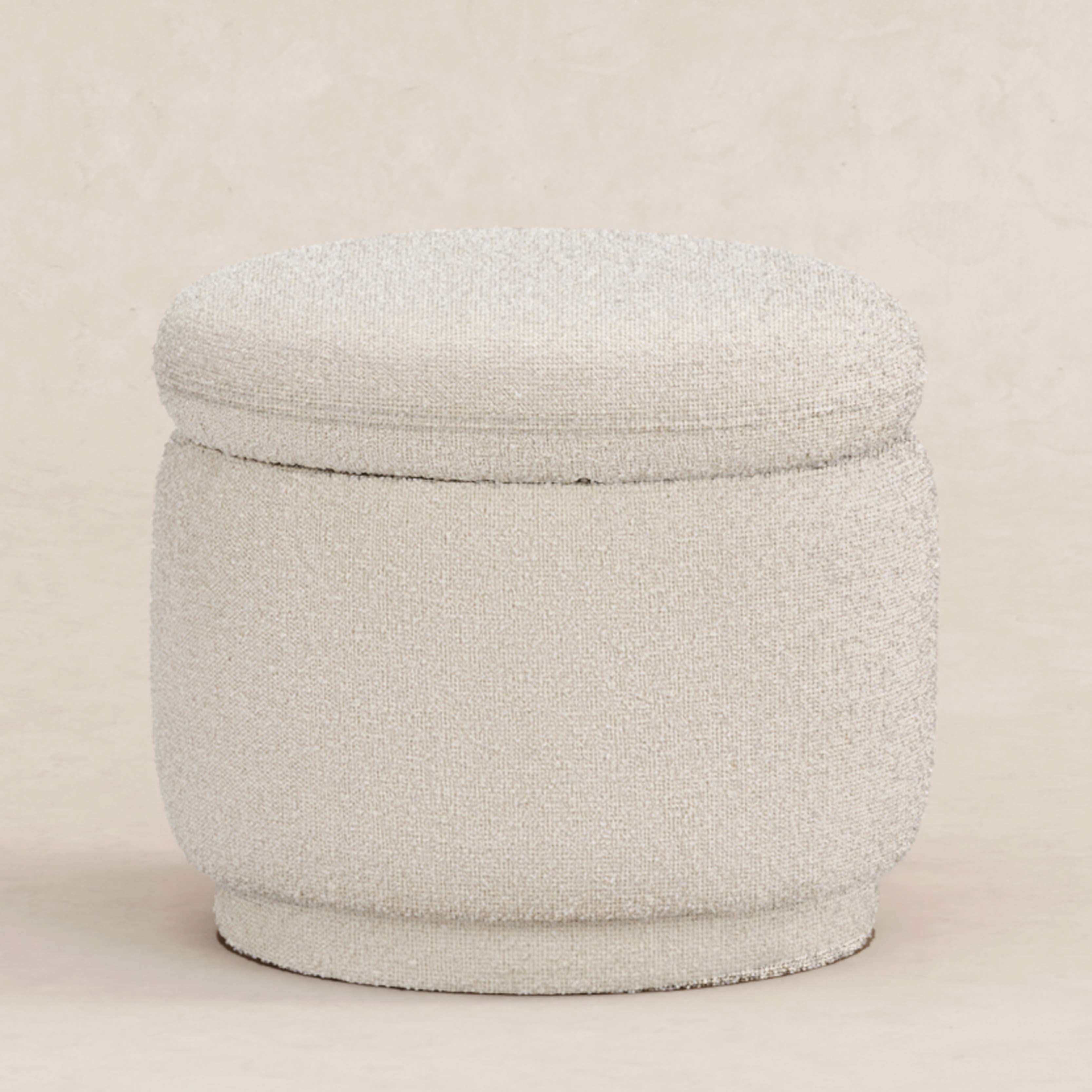 Storage Ottoman in Boucle