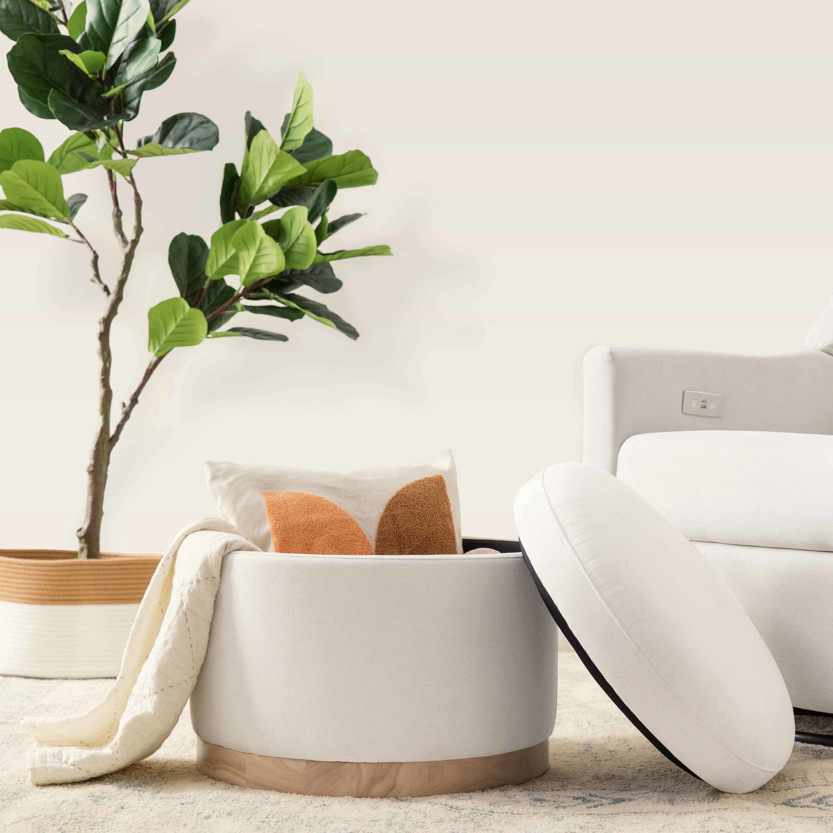 Storage Ottoman in Eco-Performance Fabric | Water Repellent & Stain Resistant