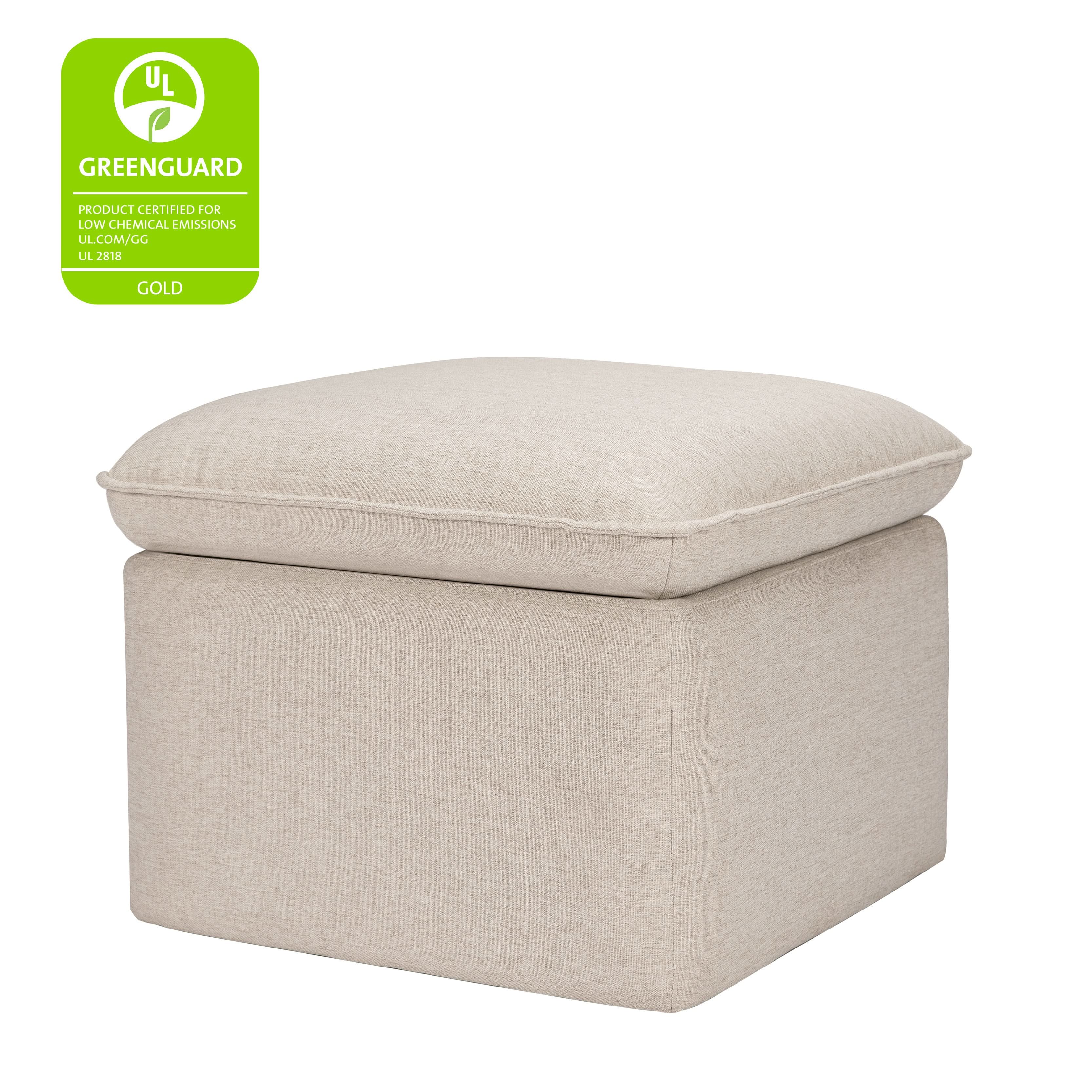 Storage Ottoman in Eco-Performance Fabric | Water Repellent & Stain Resistant