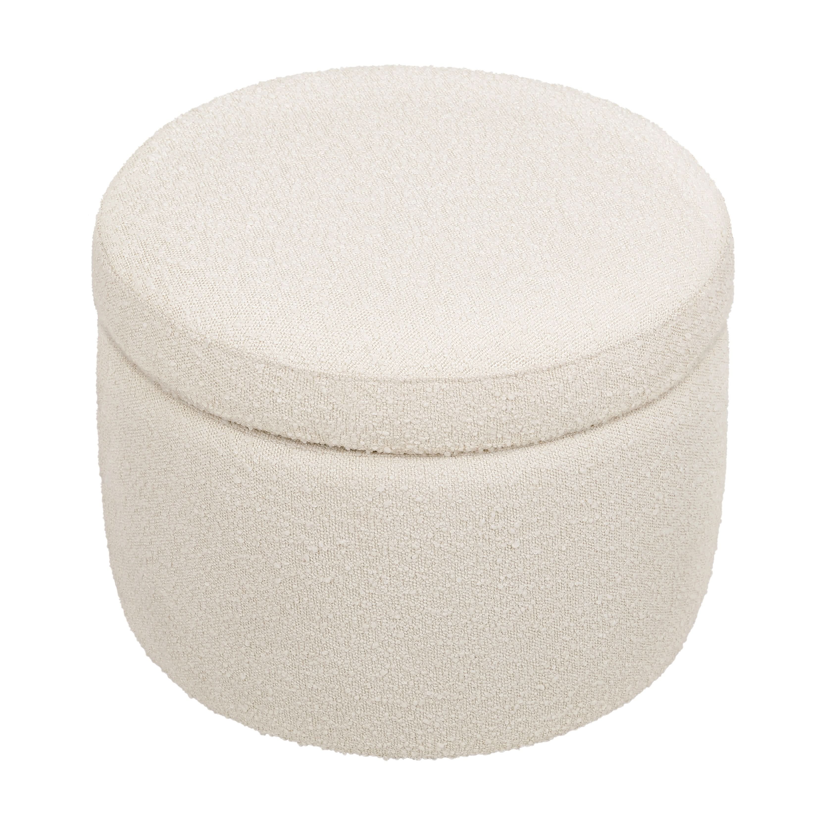 Storage Ottoman in Boucle