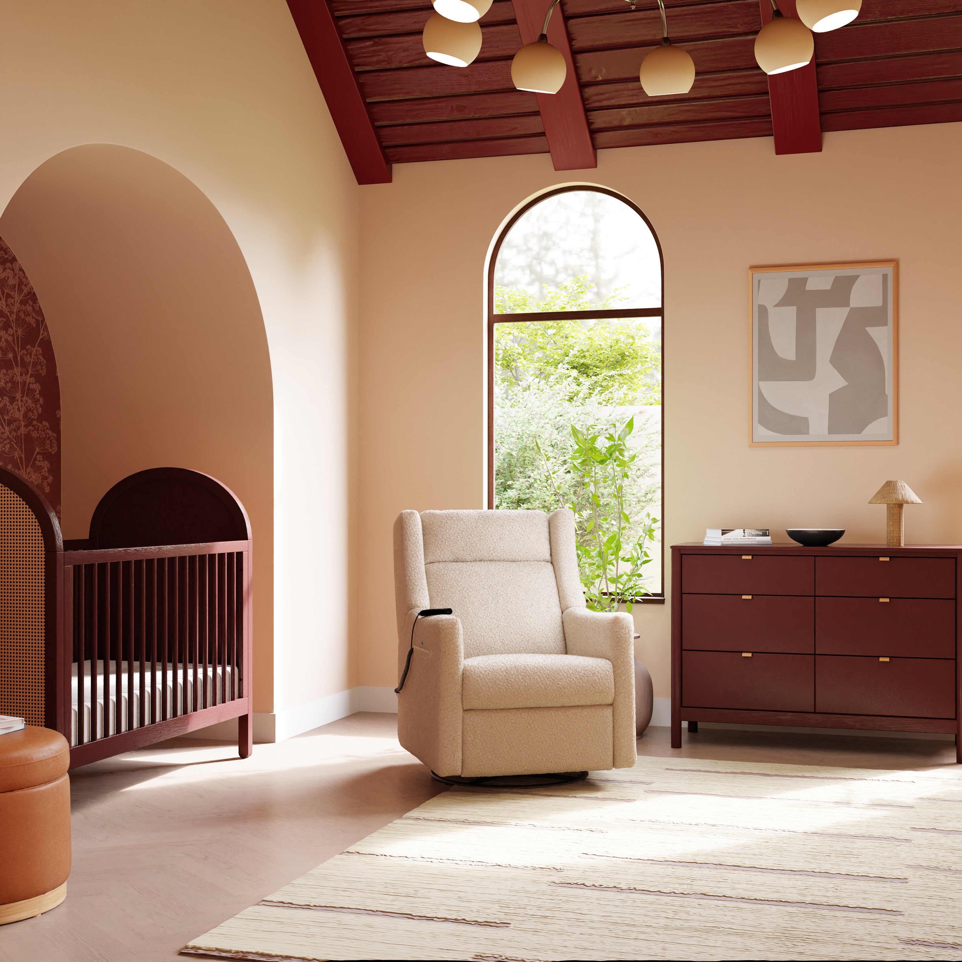 Deluxe Power Recliner and Swivel Glider with Heat and Massage