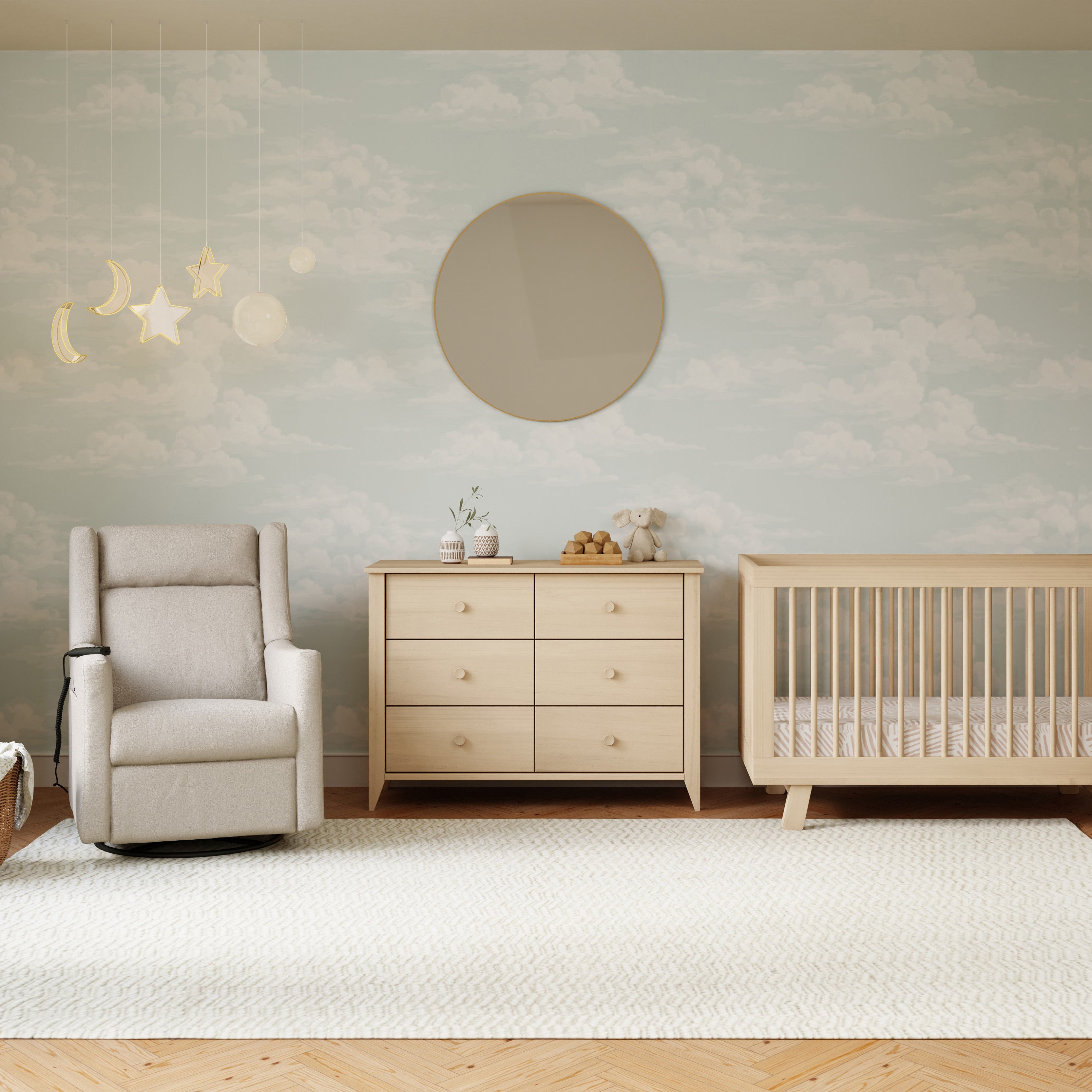 Deluxe Power Recliner and Swivel Glider with Heat and Massage