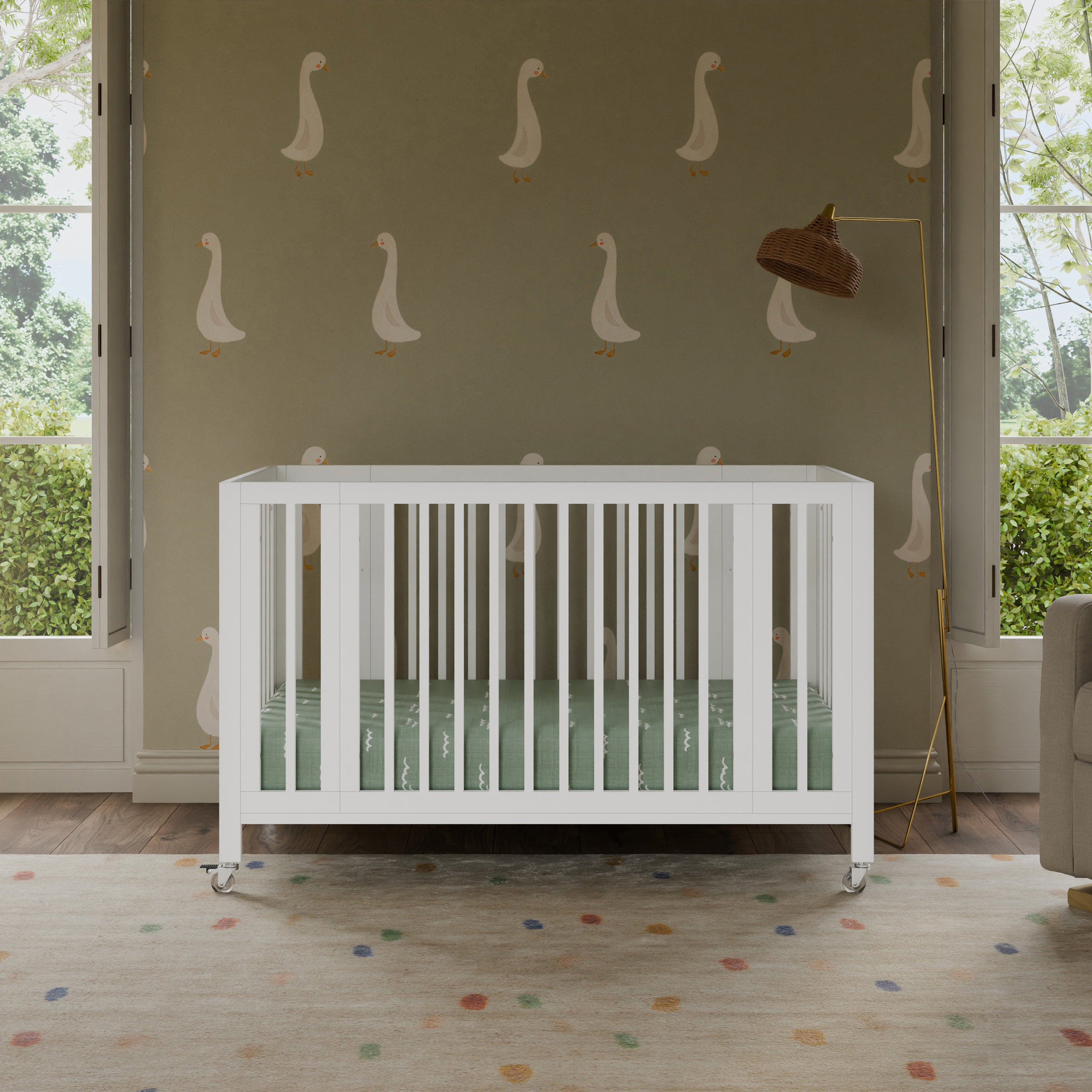 Rolli 9-in-1 Convertible All-Stages® Crib with Bassinet & Toddler Bed Conversion Kits