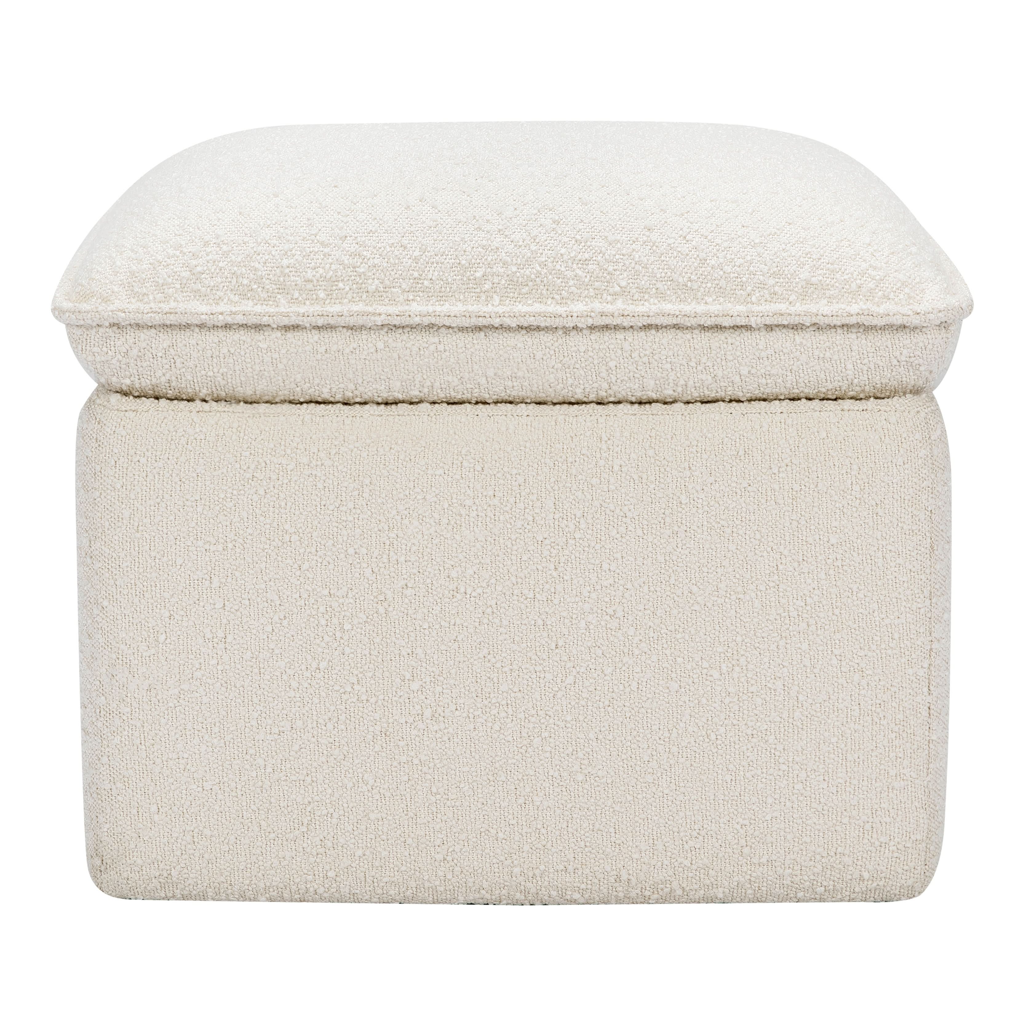 Storage Ottoman in Boucle