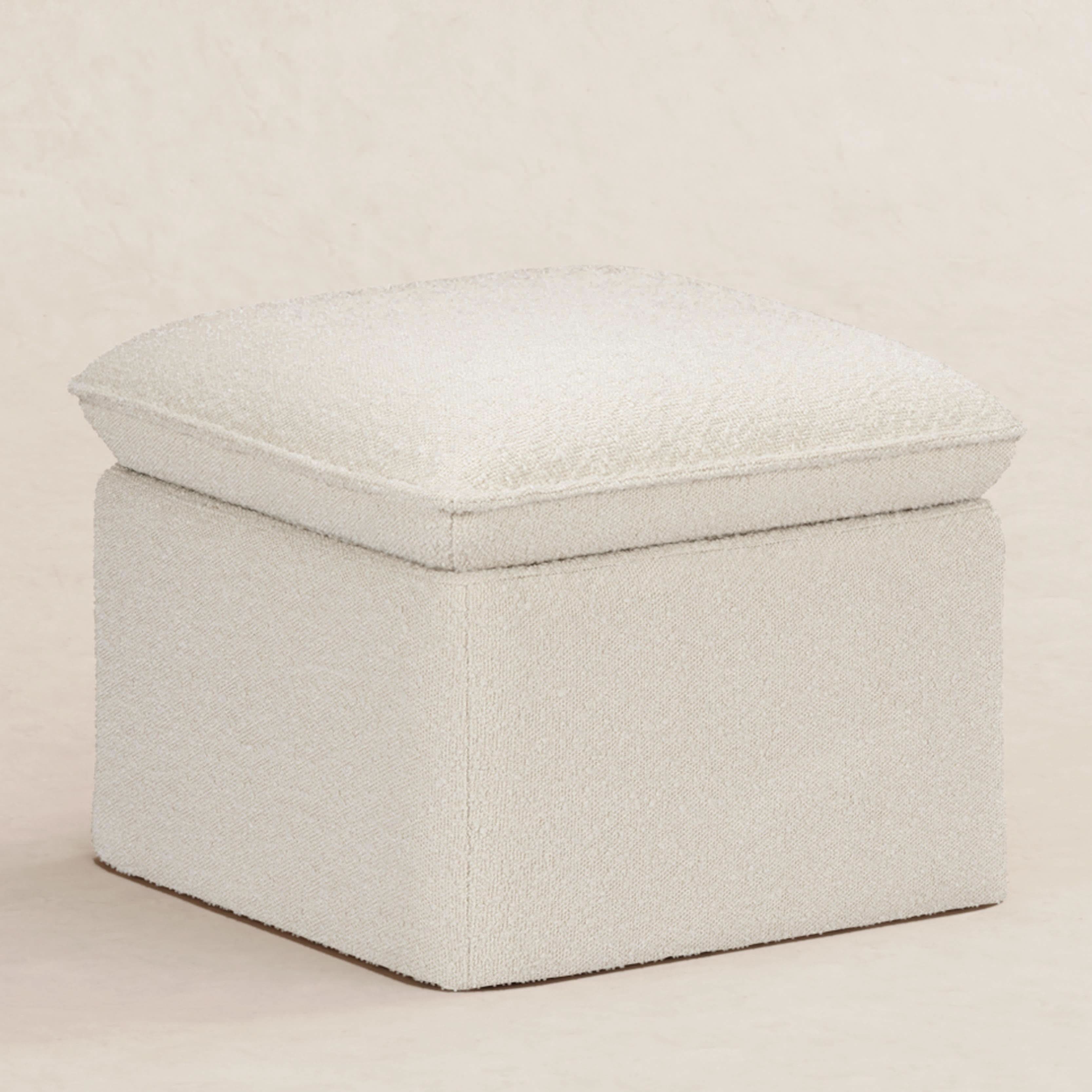 Storage Ottoman in Boucle