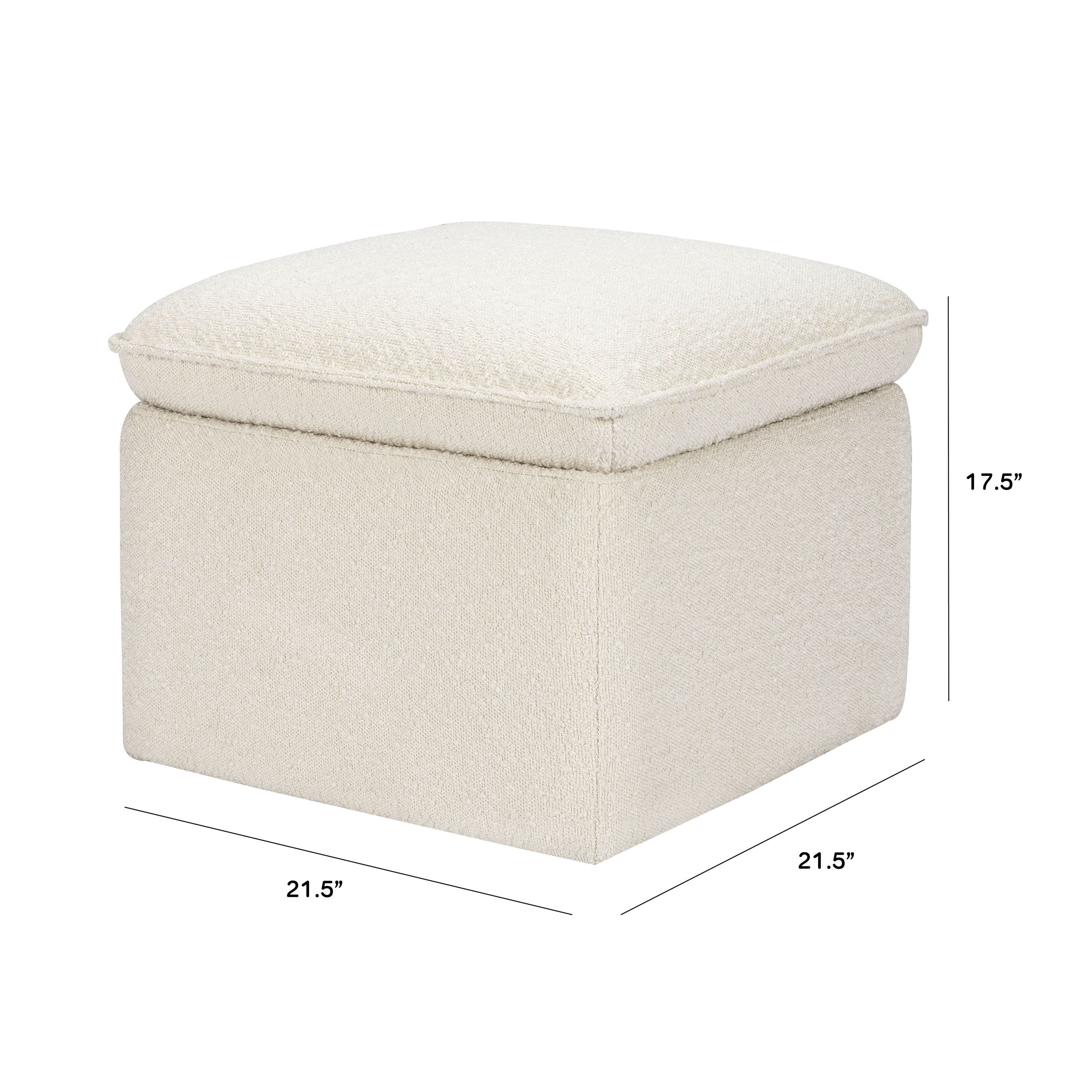 Storage Ottoman in Boucle