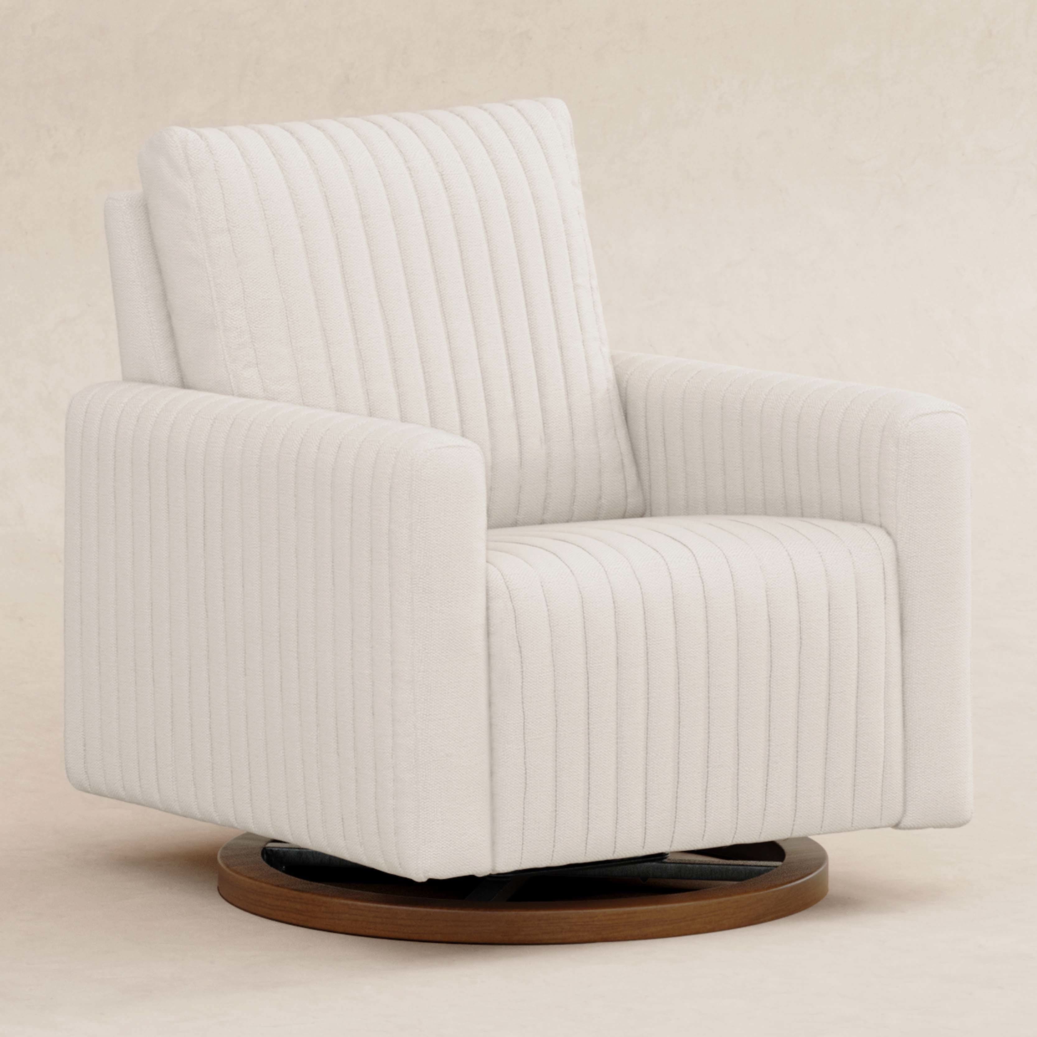 Channeled Swivel Glider in Eco-Performance Fabric | Water Repellent & Stain Resistant
