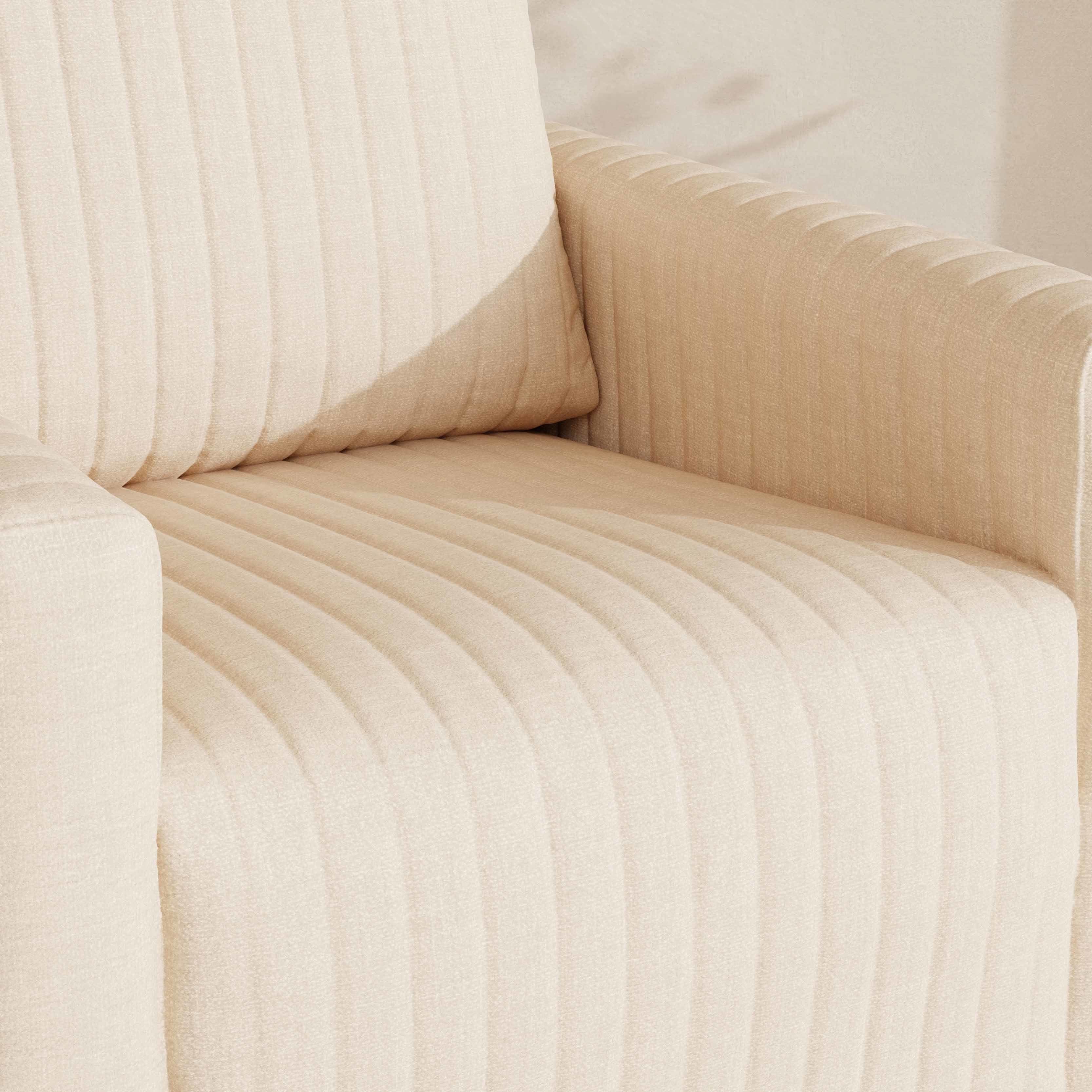 Channeled Swivel Glider in Eco-Performance Fabric | Water Repellent & Stain Resistant