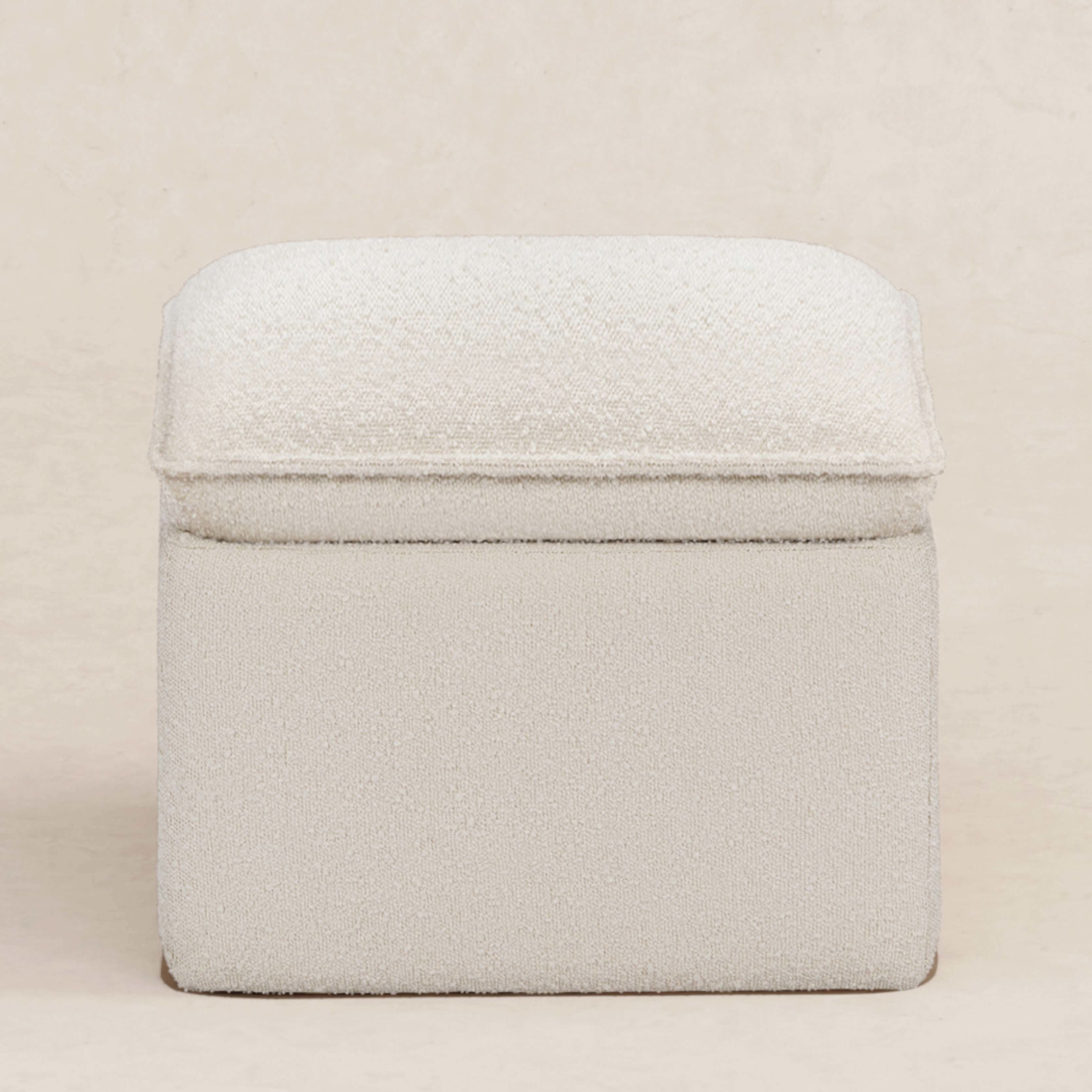 Storage Ottoman in Boucle