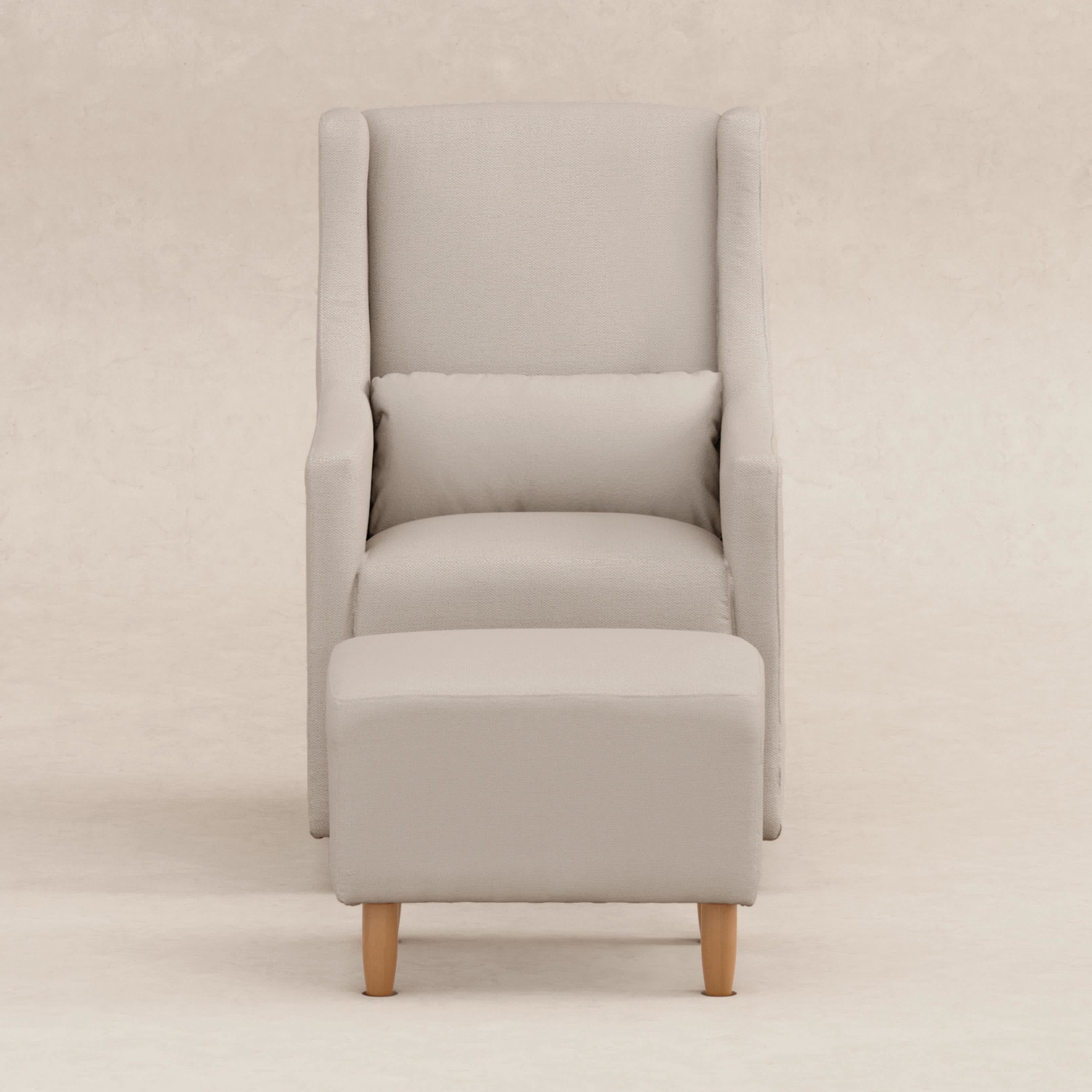 Swivel Glider and Ottoman in Eco-Performance Fabric | Water Repellent & Stain Resistant