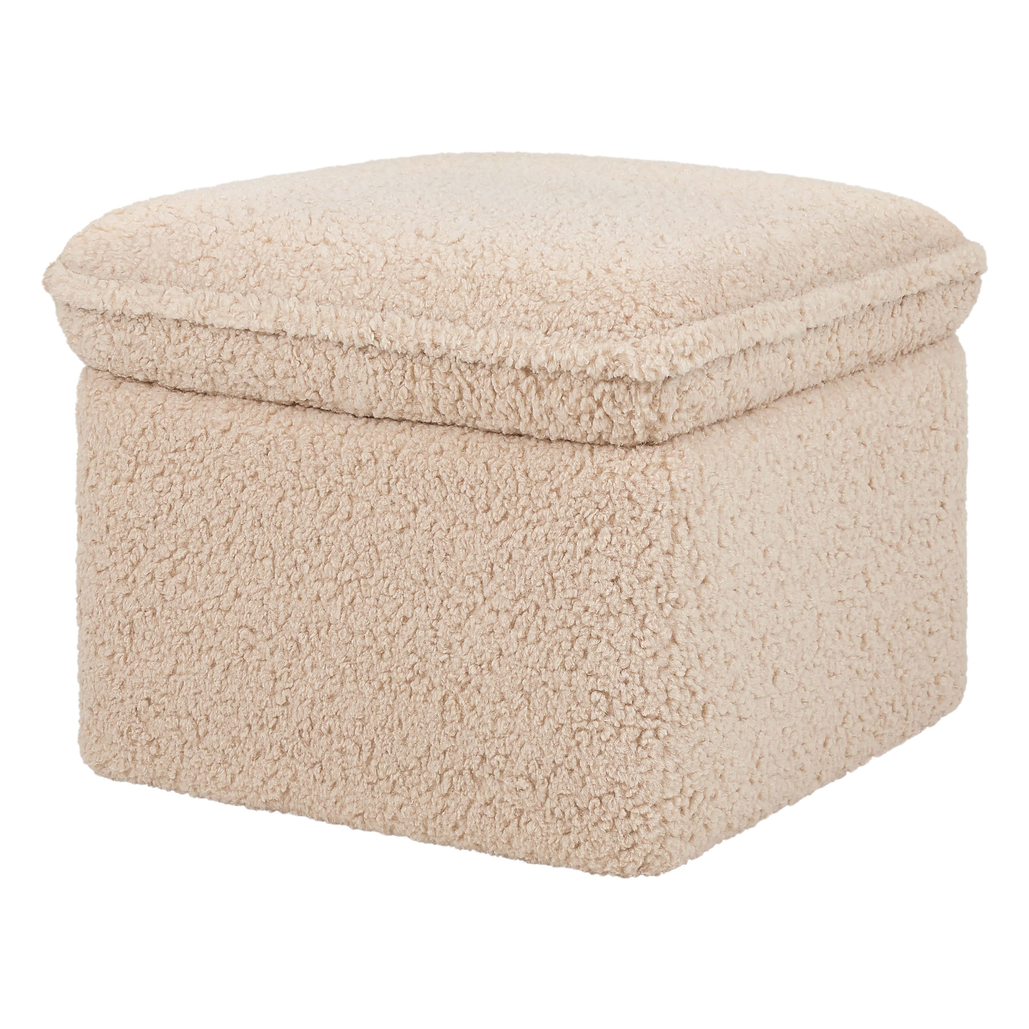 Cali Storage Ottoman in Shearling