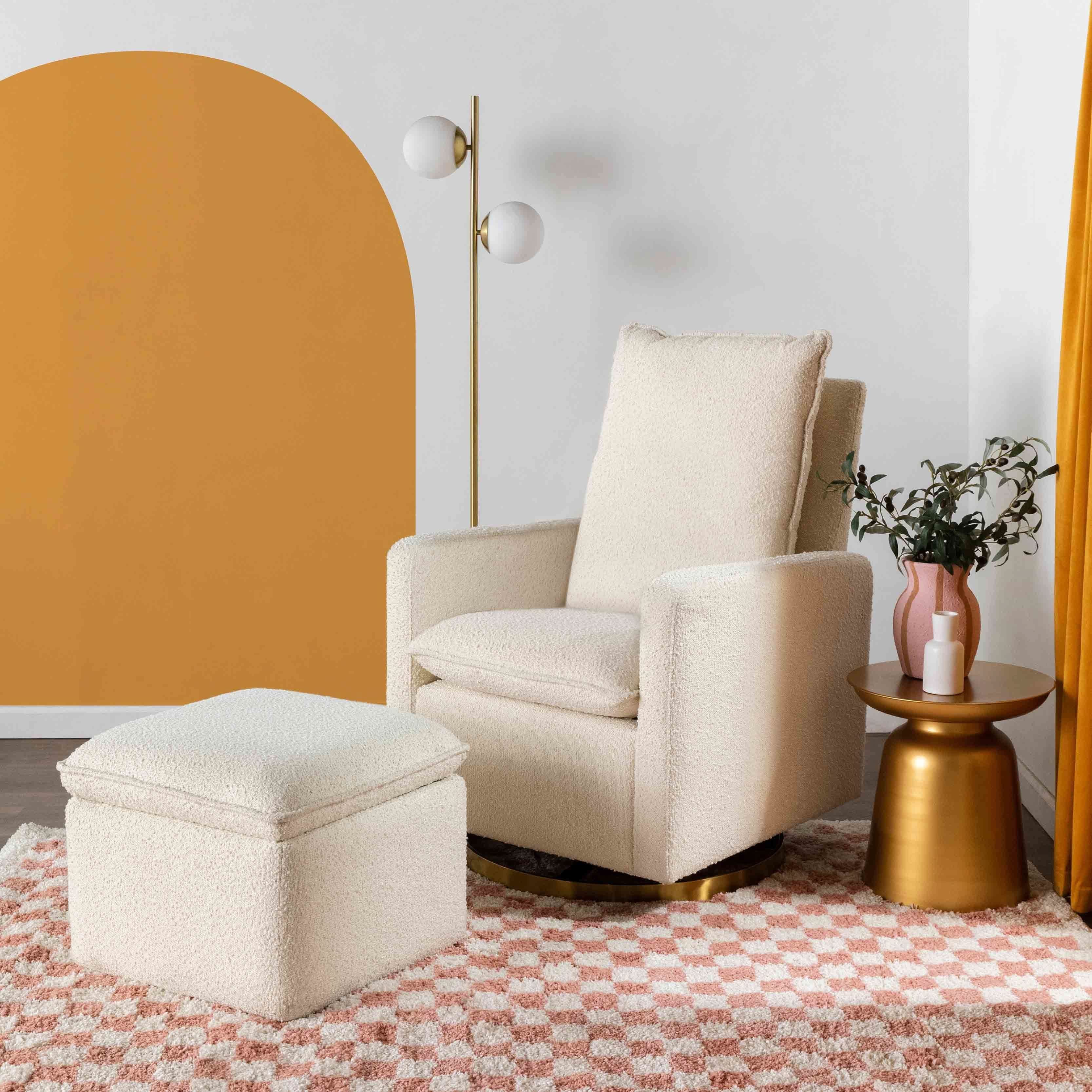 Storage Ottoman in Boucle