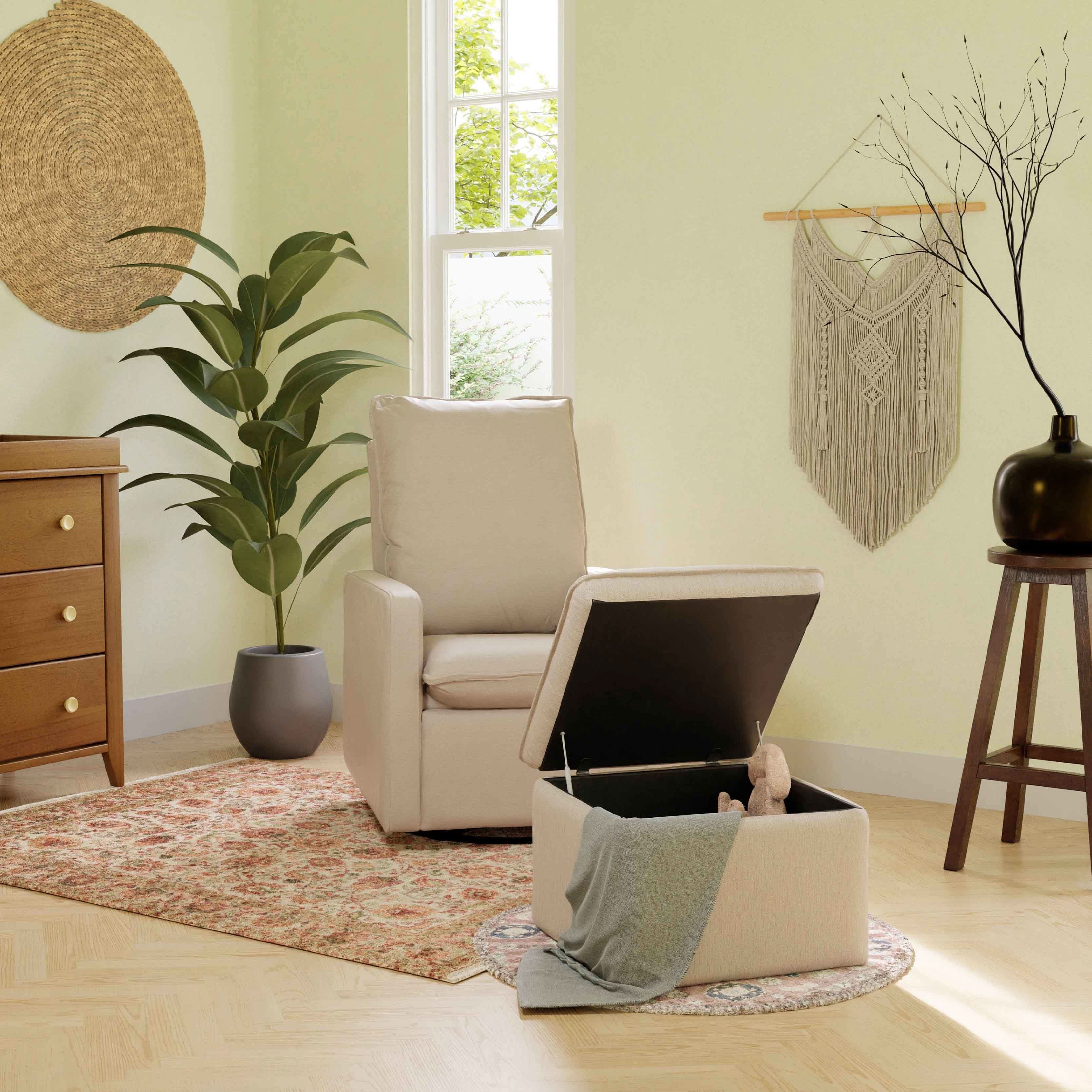 Storage Ottoman in Eco-Performance Fabric | Water Repellent & Stain Resistant