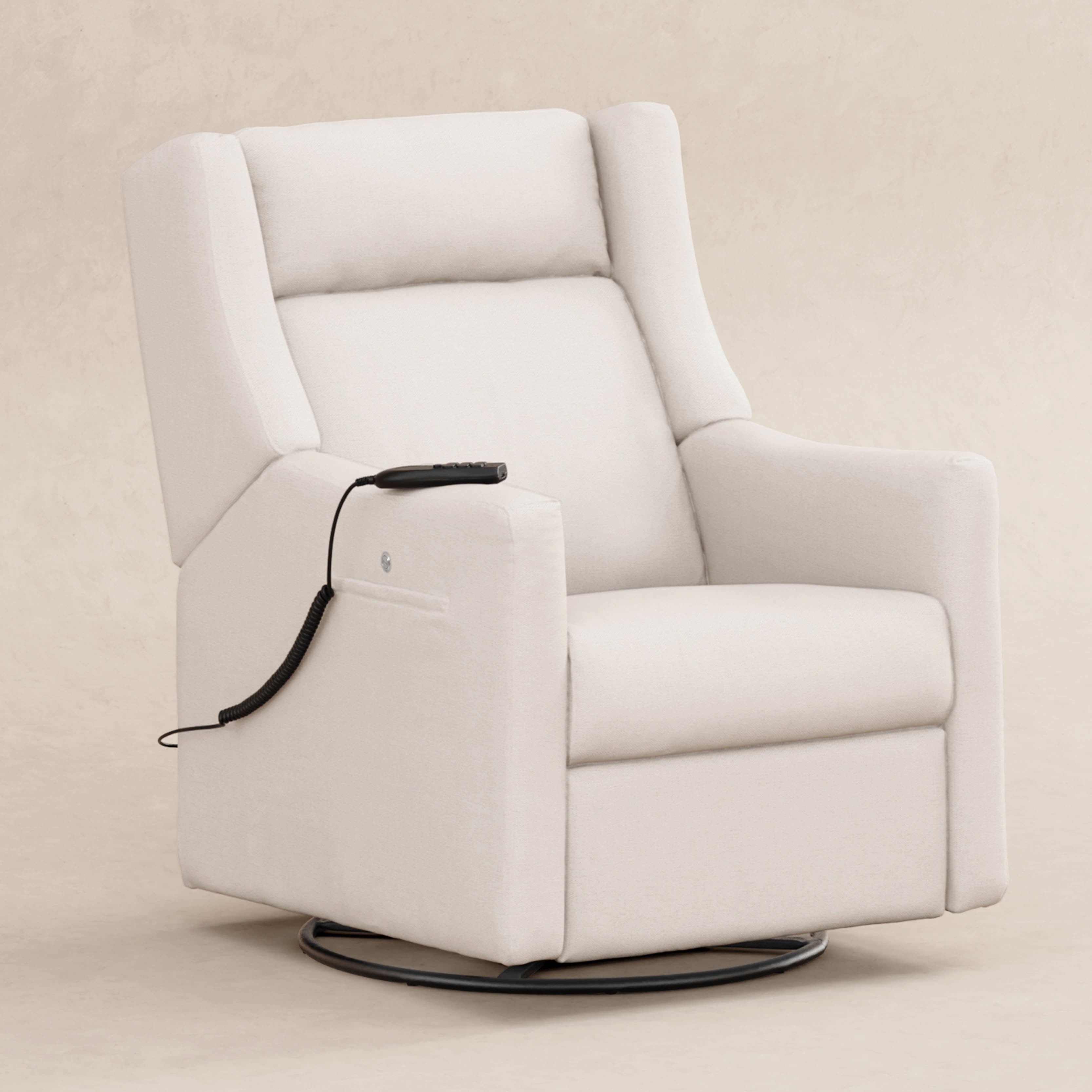 Deluxe Power Recliner and Swivel Glider with Heat and Massage