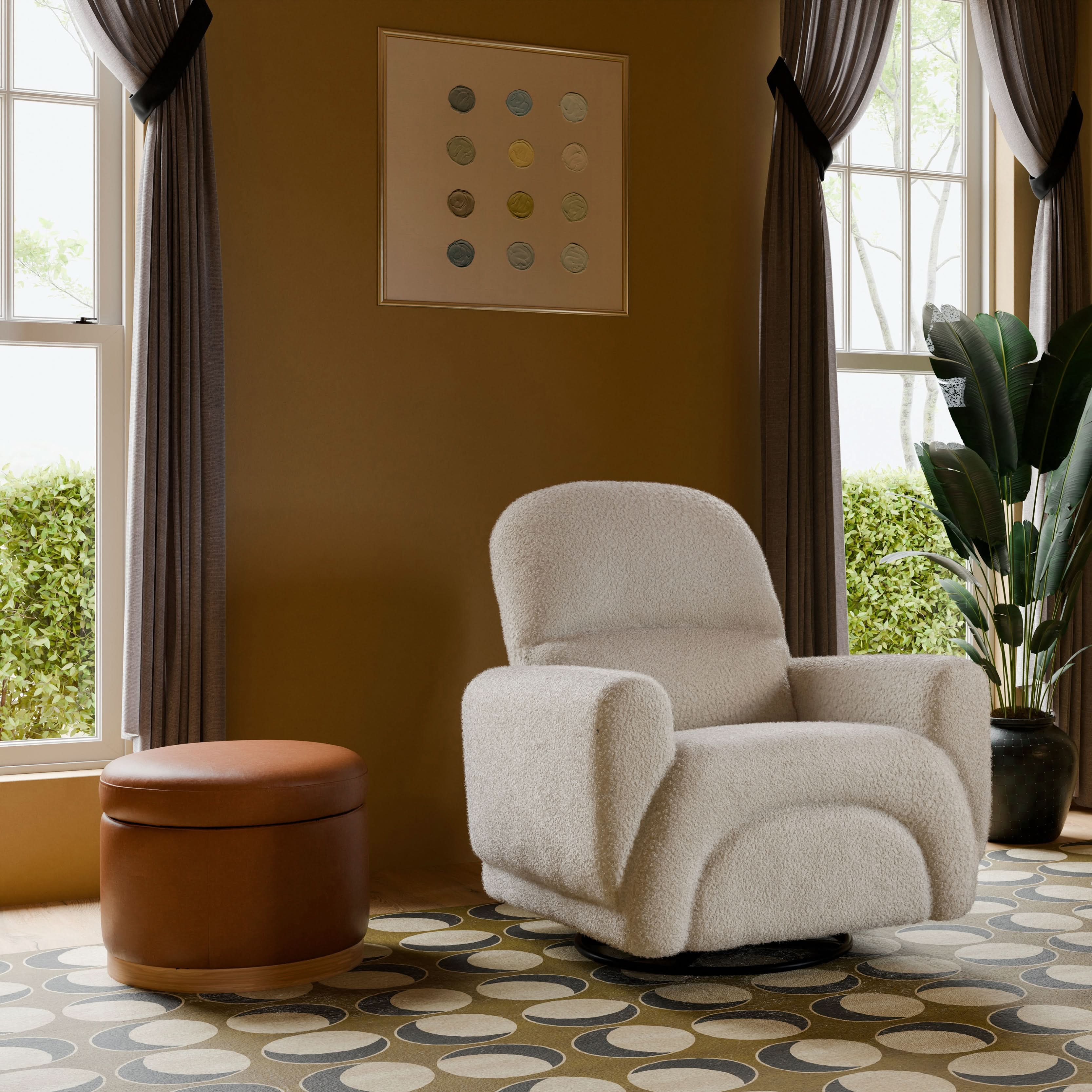 Storage Ottoman in Vegan Leather