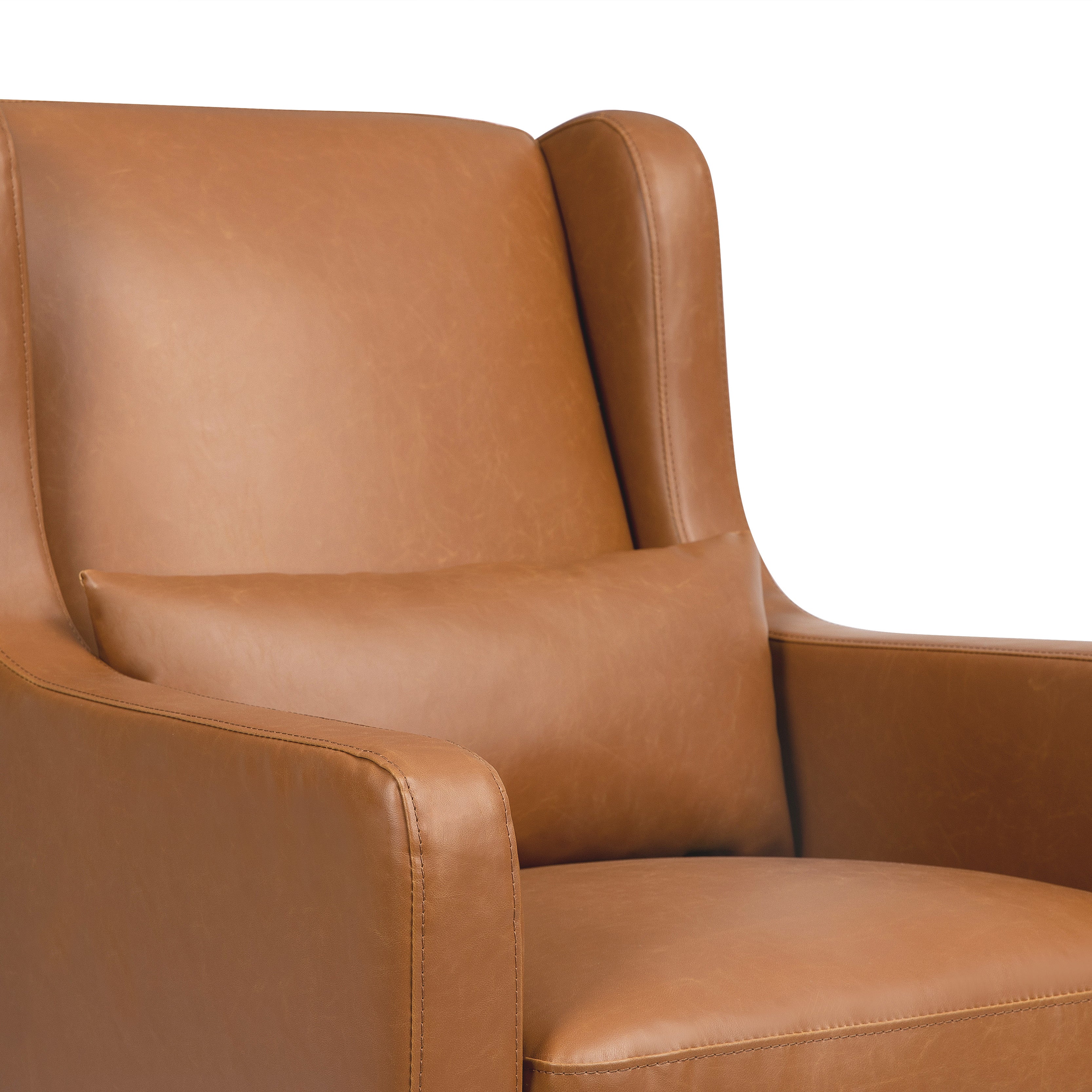 Swivel Glider in Vegan Leather