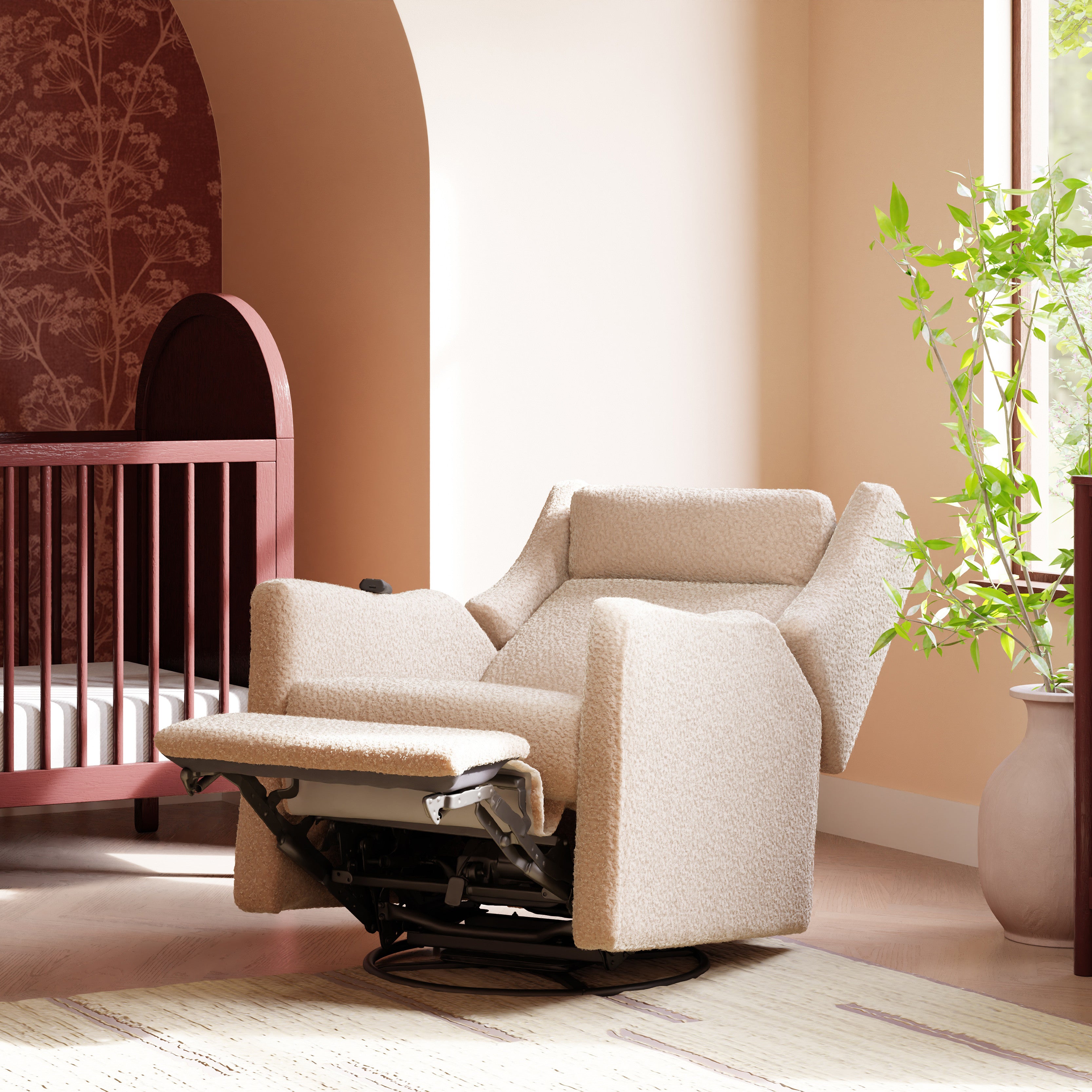 Deluxe Power Recliner and Swivel Glider with Heat and Massage