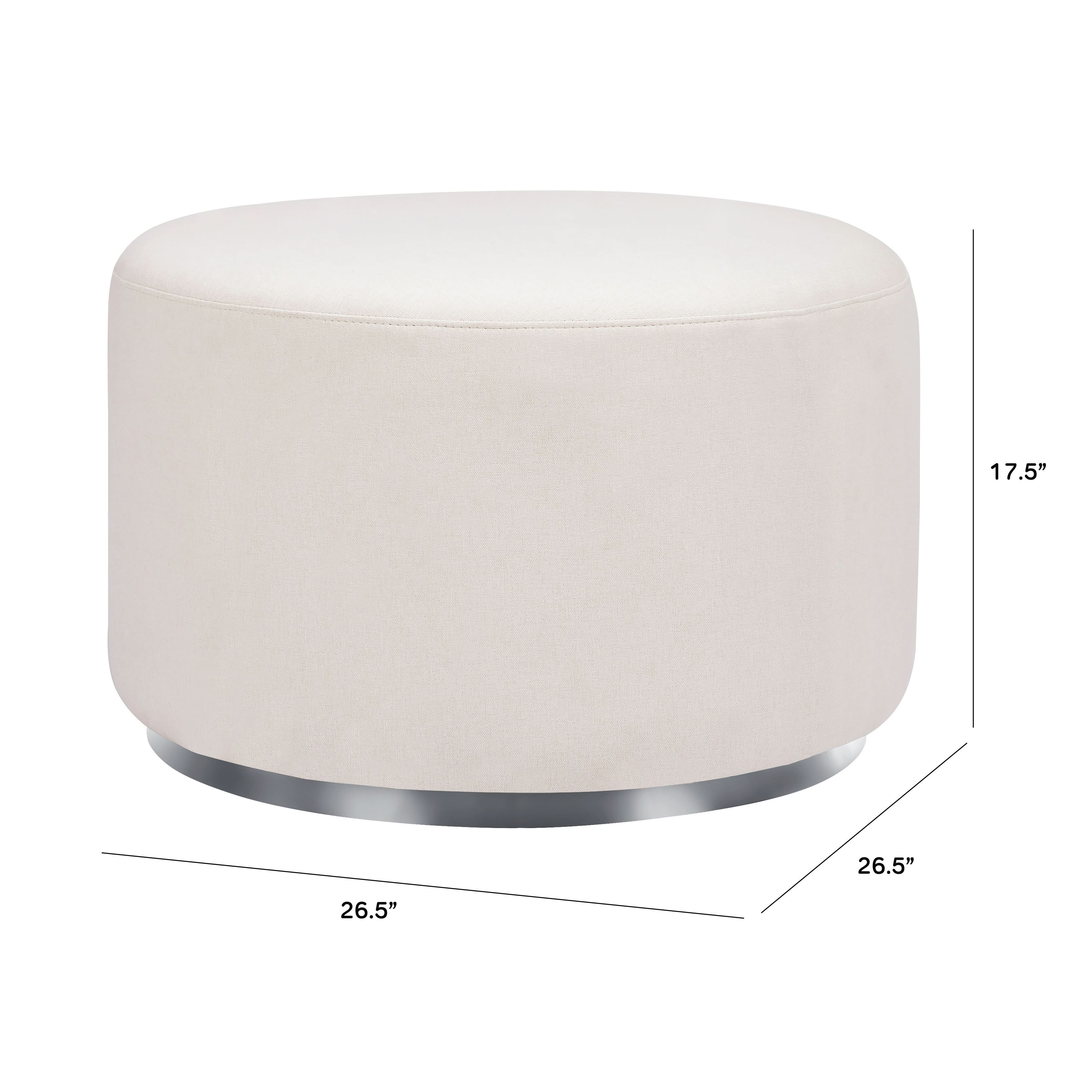 Tuba Gliding Ottoman in Eco-Performance Fabric | Water Repellent & Stain Resistant