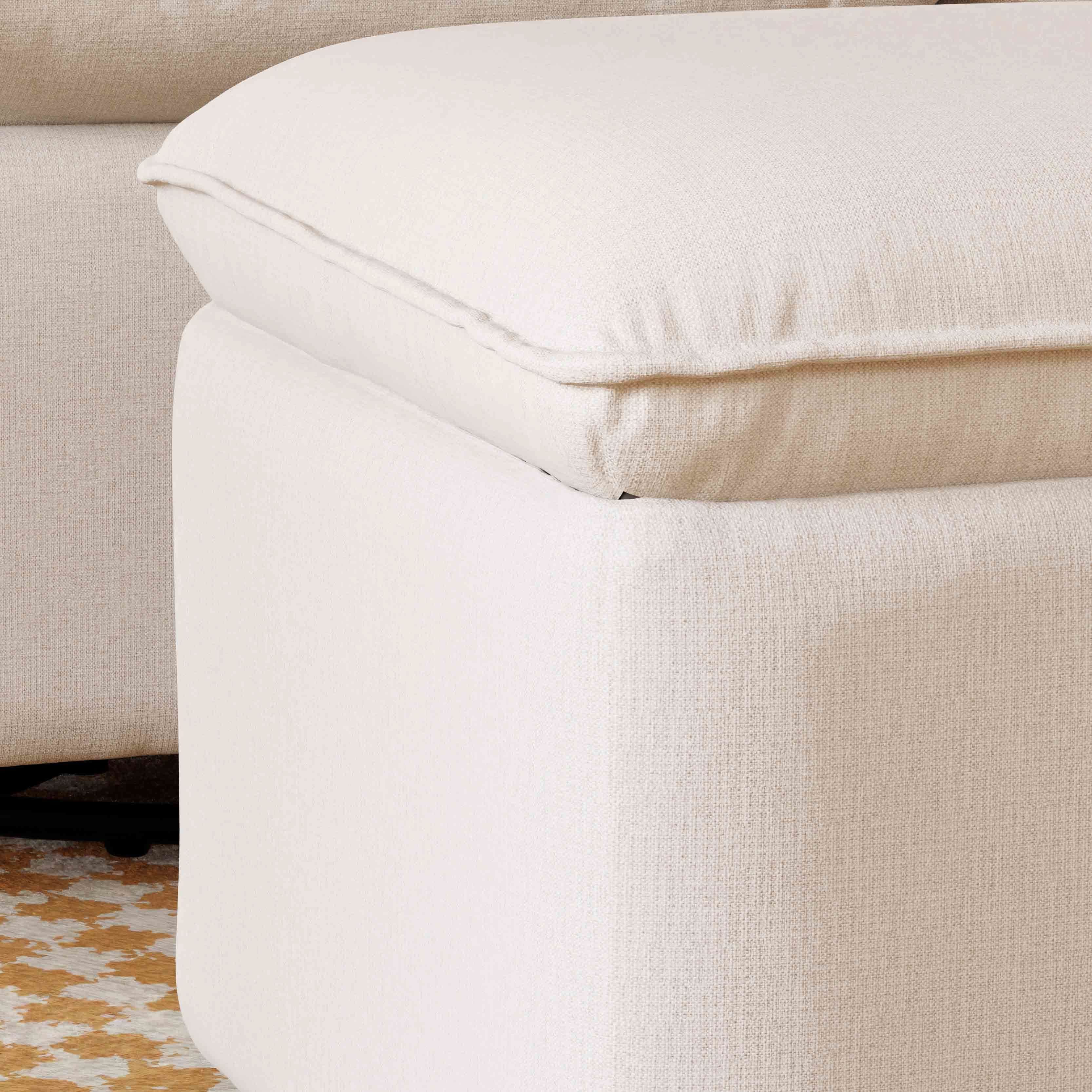 Storage Ottoman in Eco-Performance Fabric | Water Repellent & Stain Resistant