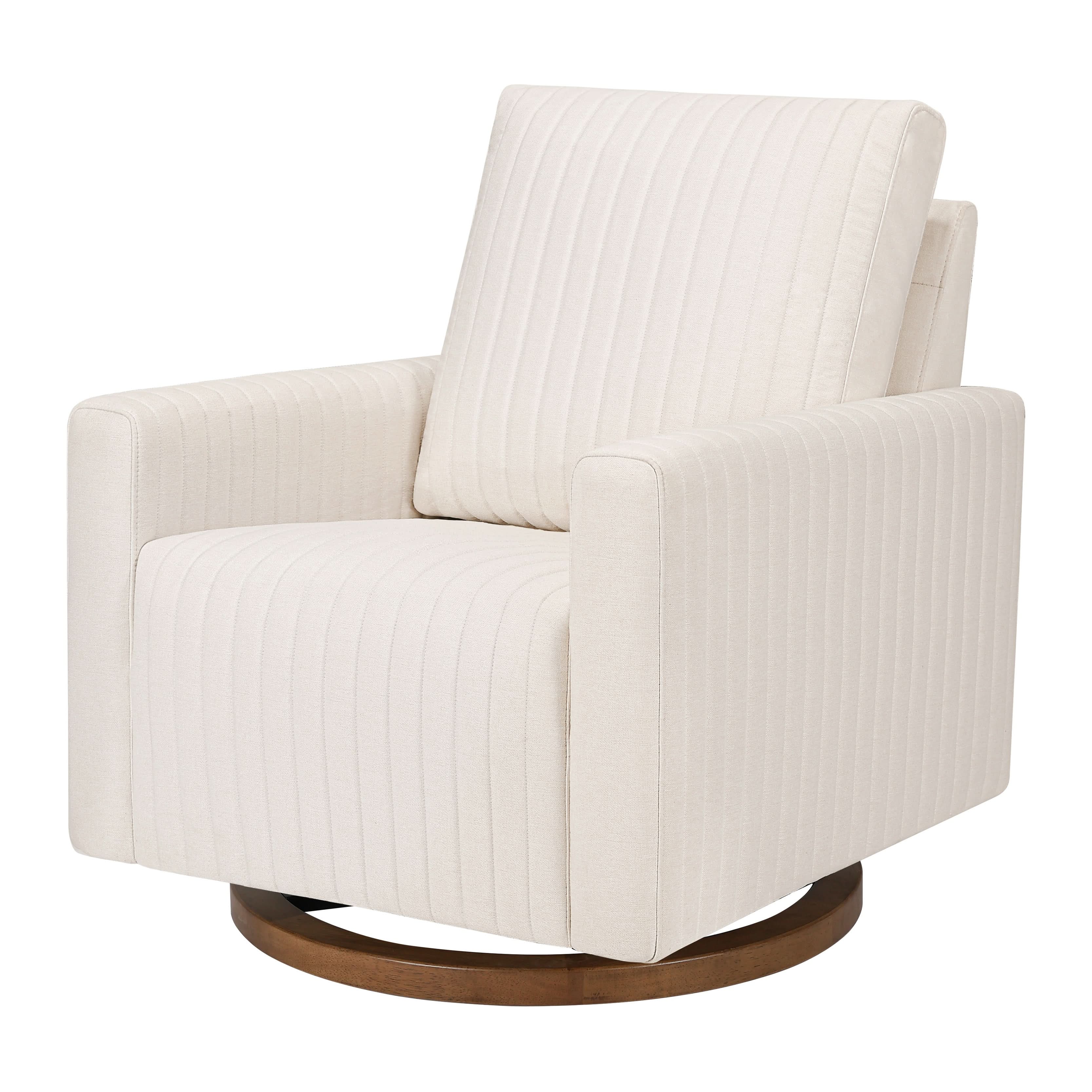 Channeled Swivel Glider in Eco-Performance Fabric | Water Repellent & Stain Resistant