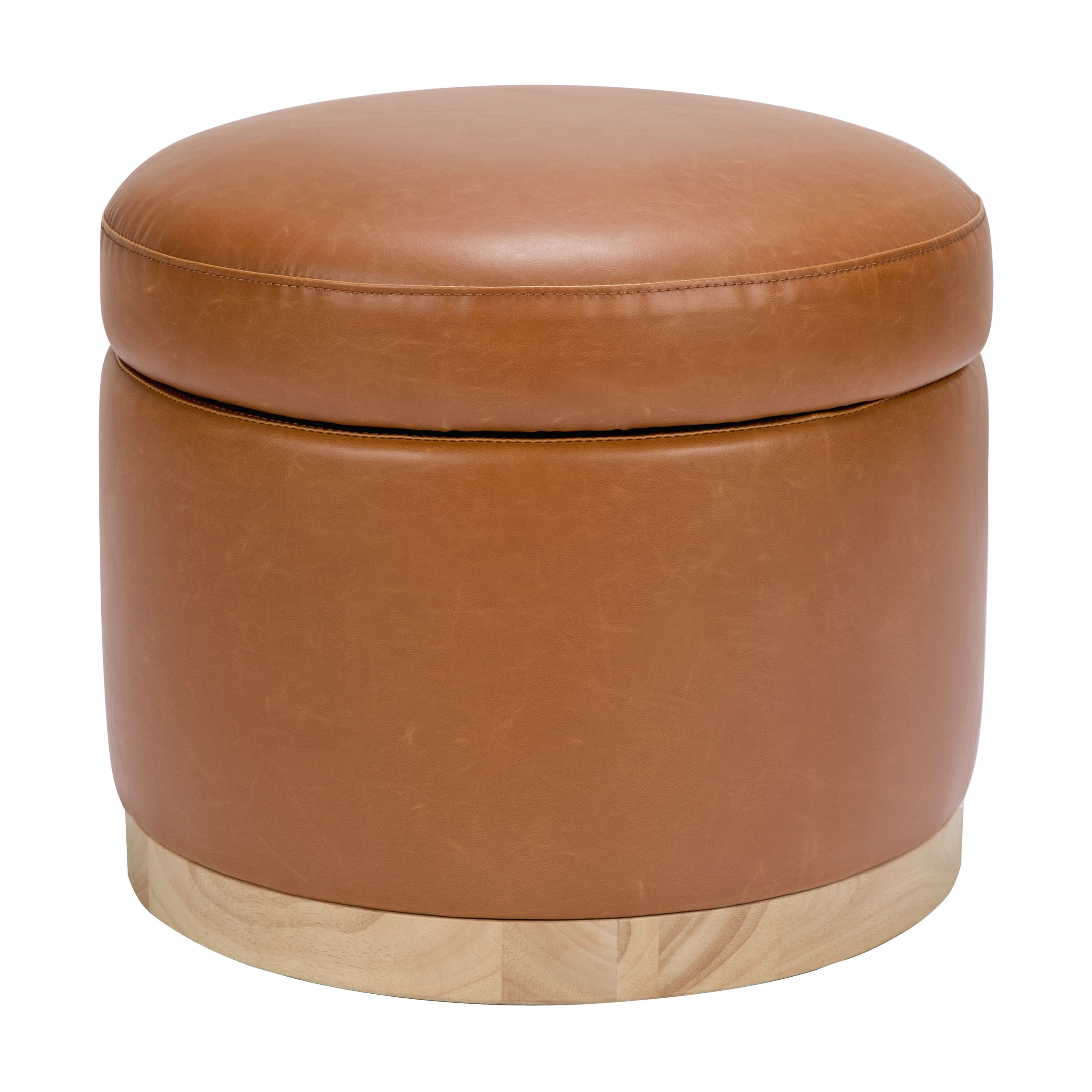 Storage Ottoman in Vegan Leather