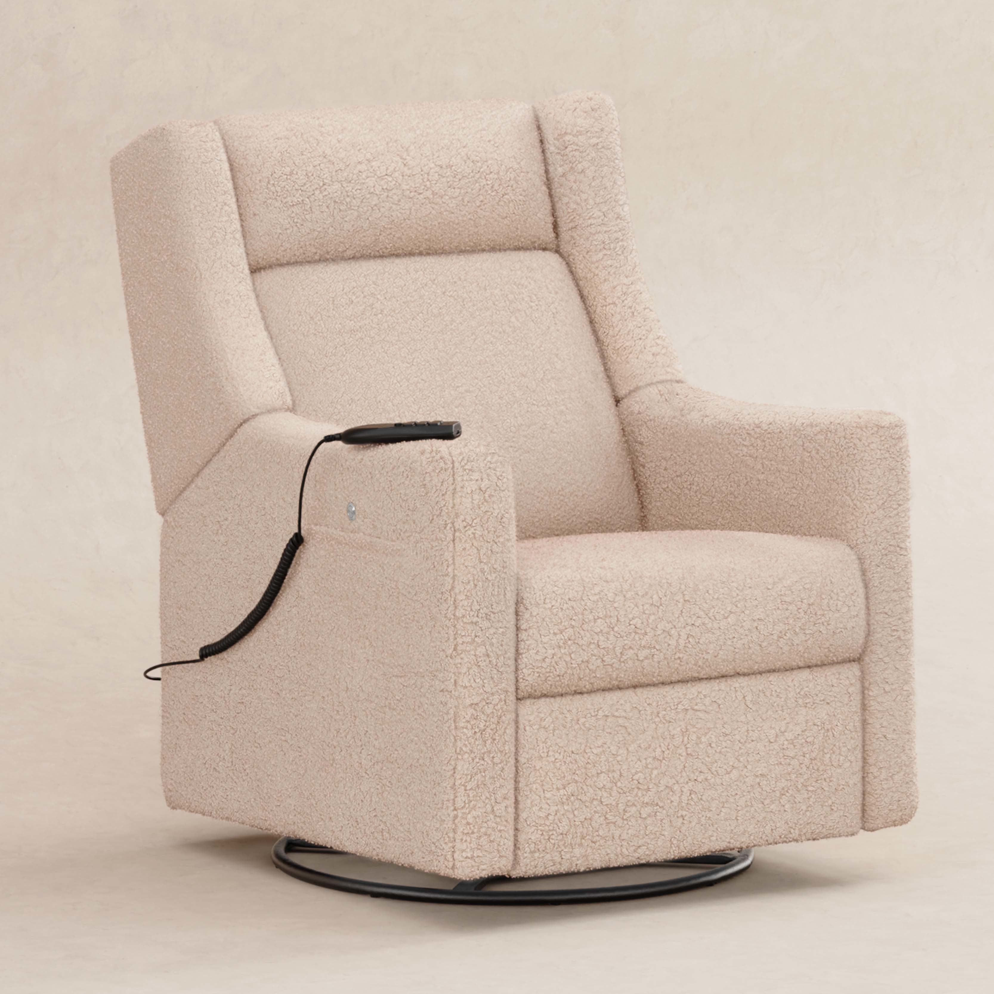 Deluxe Power Recliner and Swivel Glider with Heat and Massage