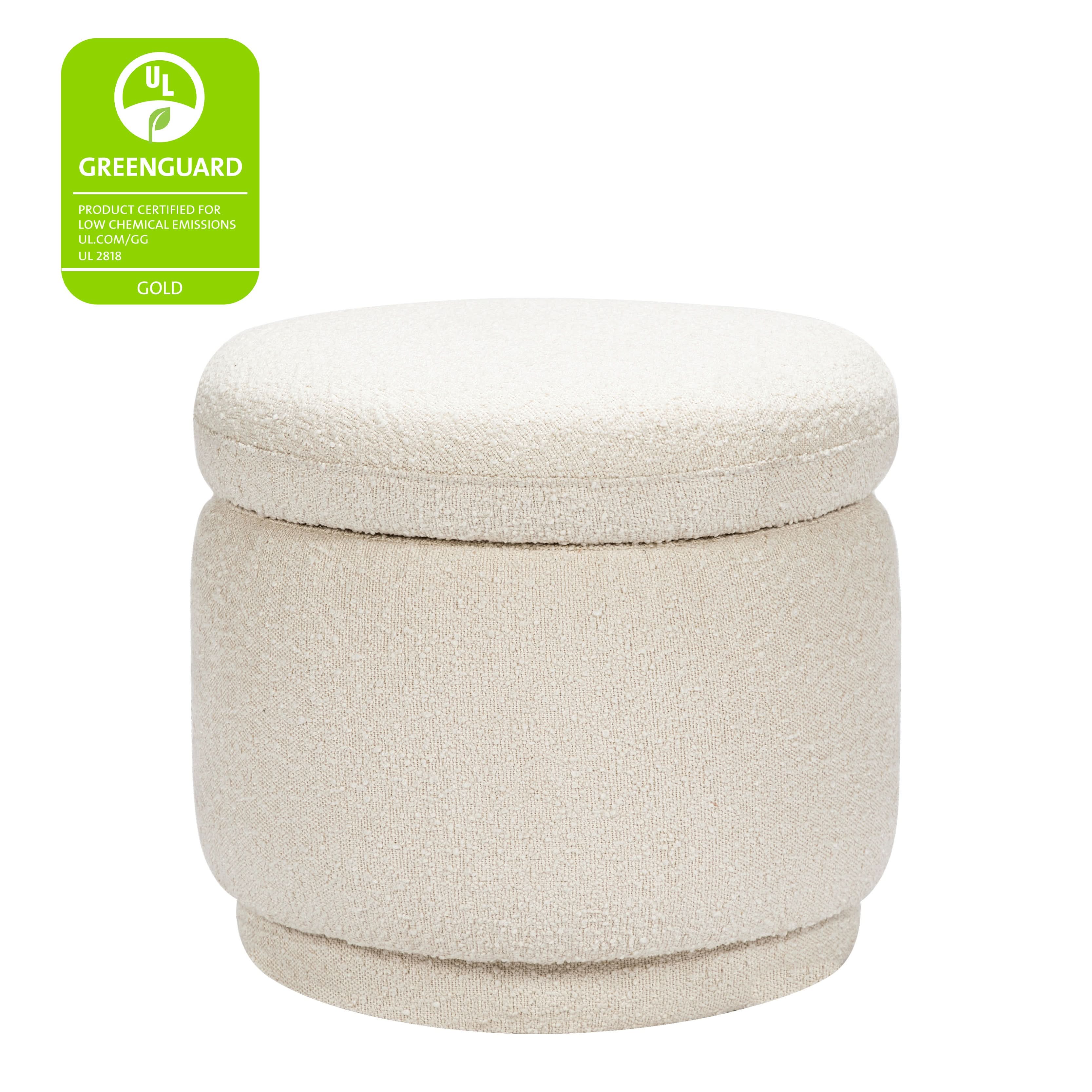 Storage Ottoman in Boucle