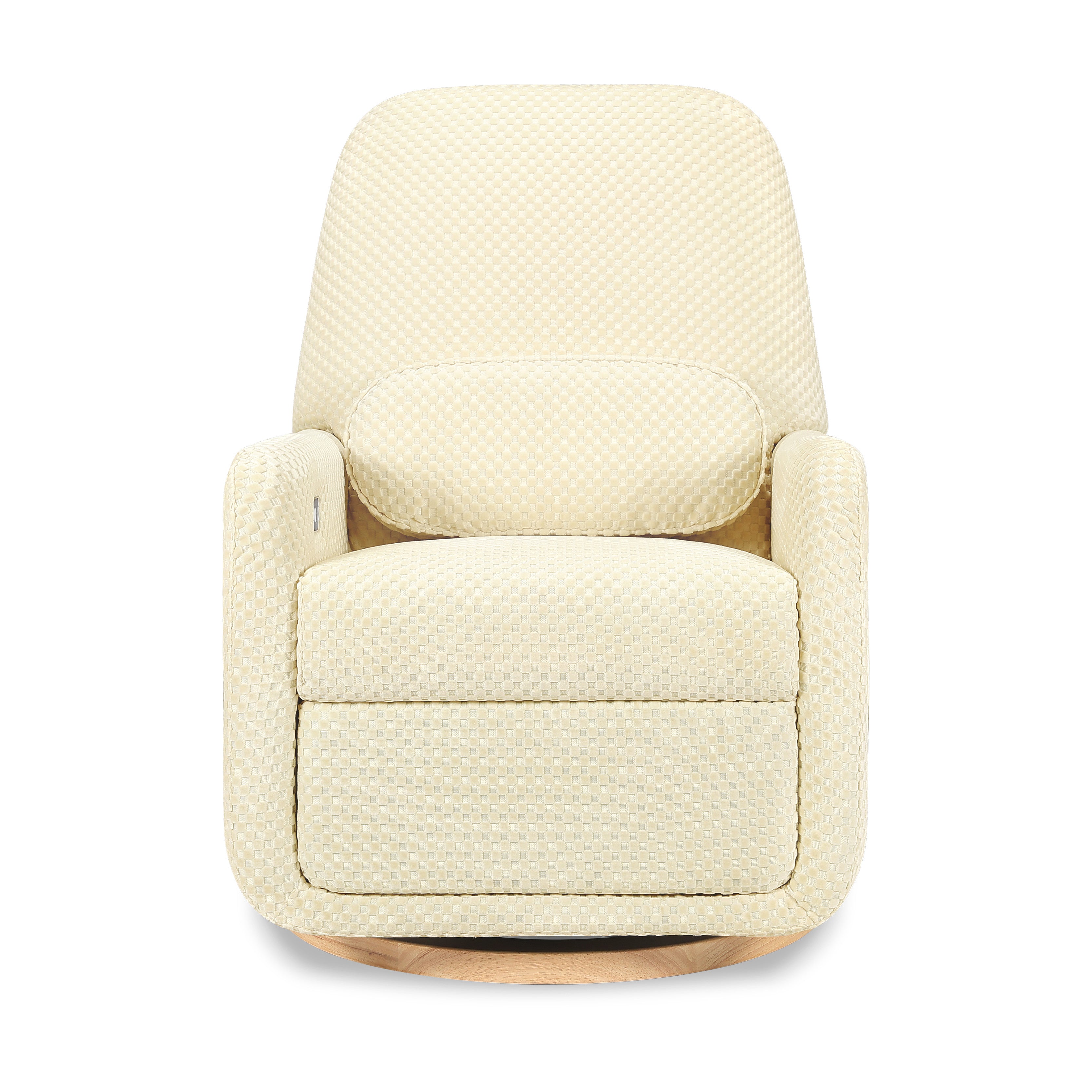 Arc Electronic Recliner and Swivel Glider in Velvet Checker with USB port