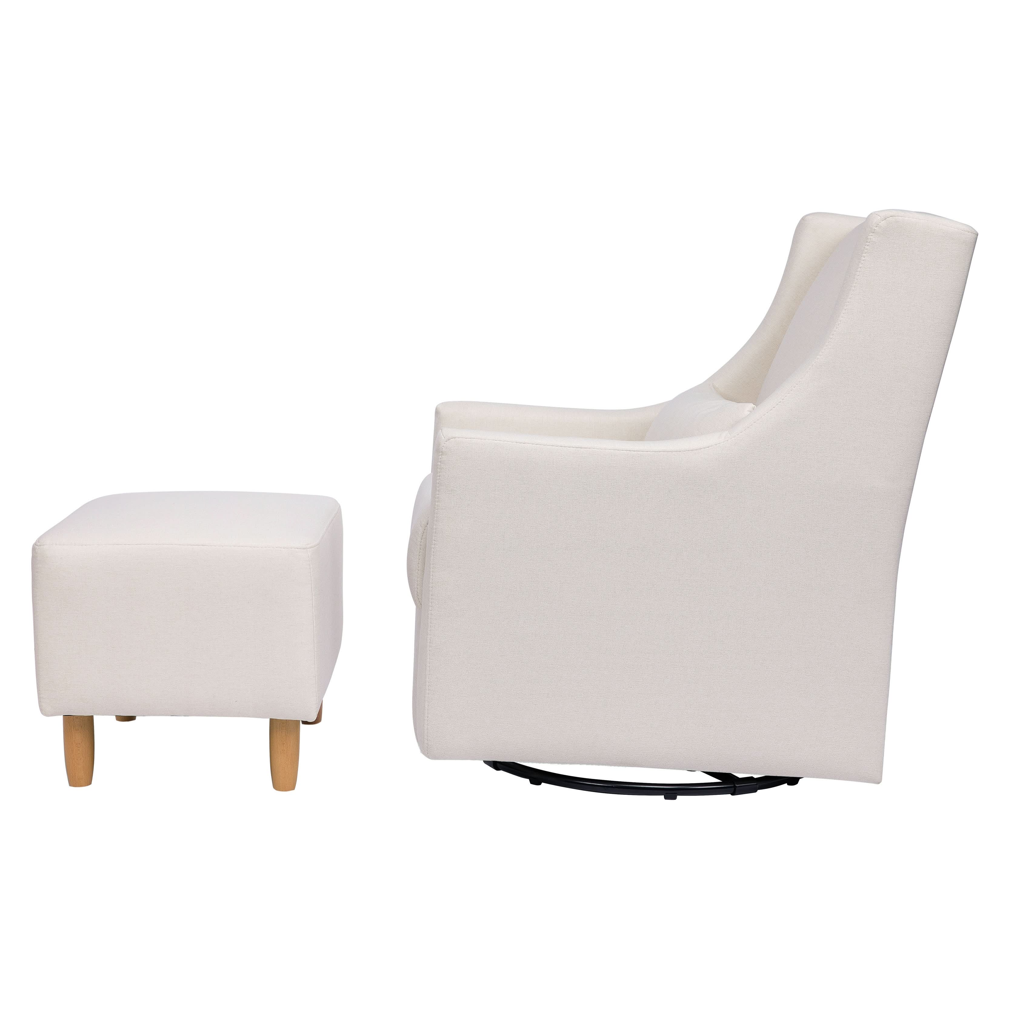 Swivel Glider and Ottoman in Eco-Performance Fabric | Water Repellent & Stain Resistant
