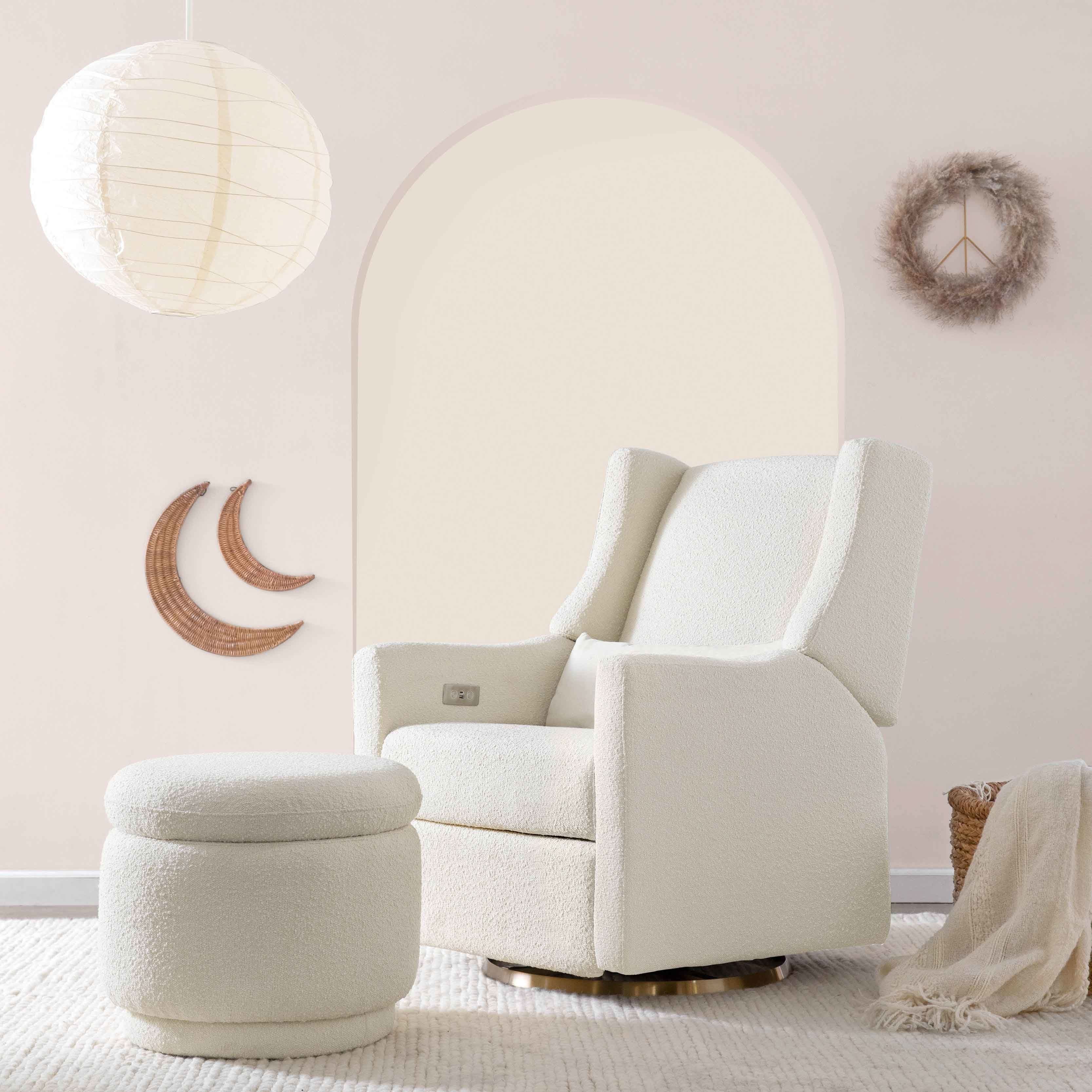 Storage Ottoman in Boucle