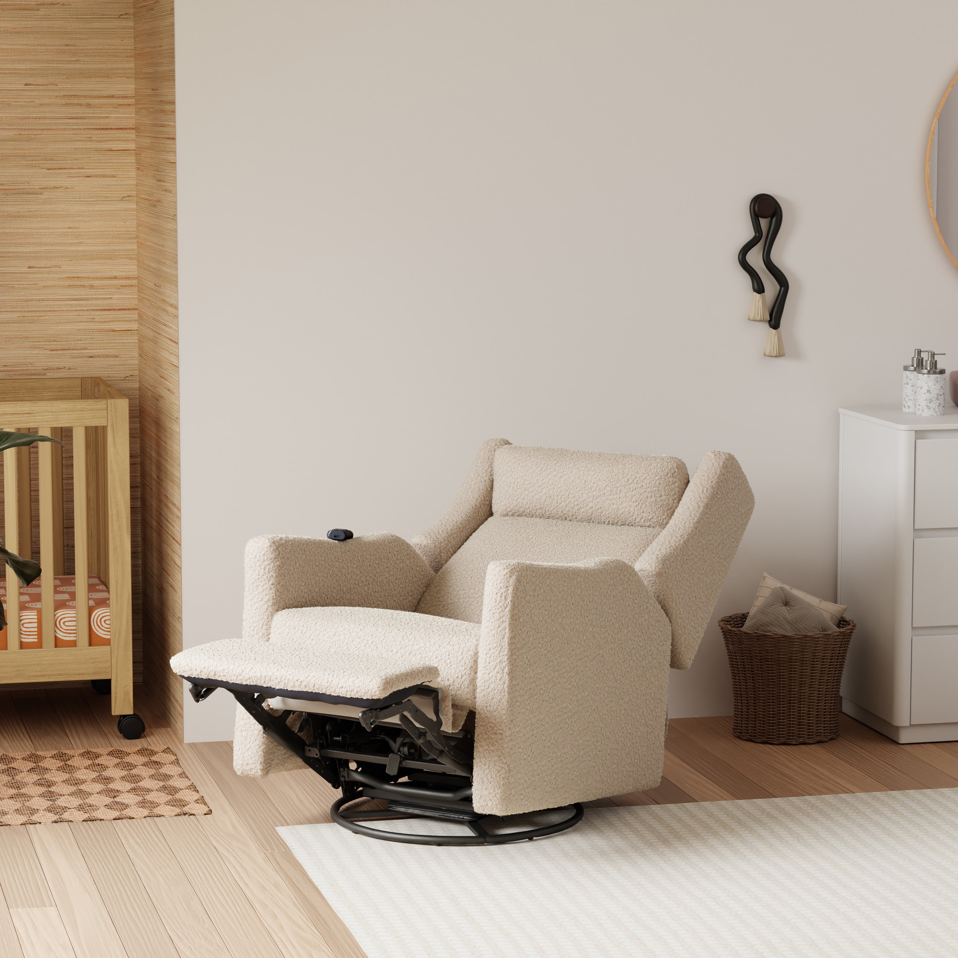 Deluxe Power Recliner and Swivel Glider with Heat and Massage