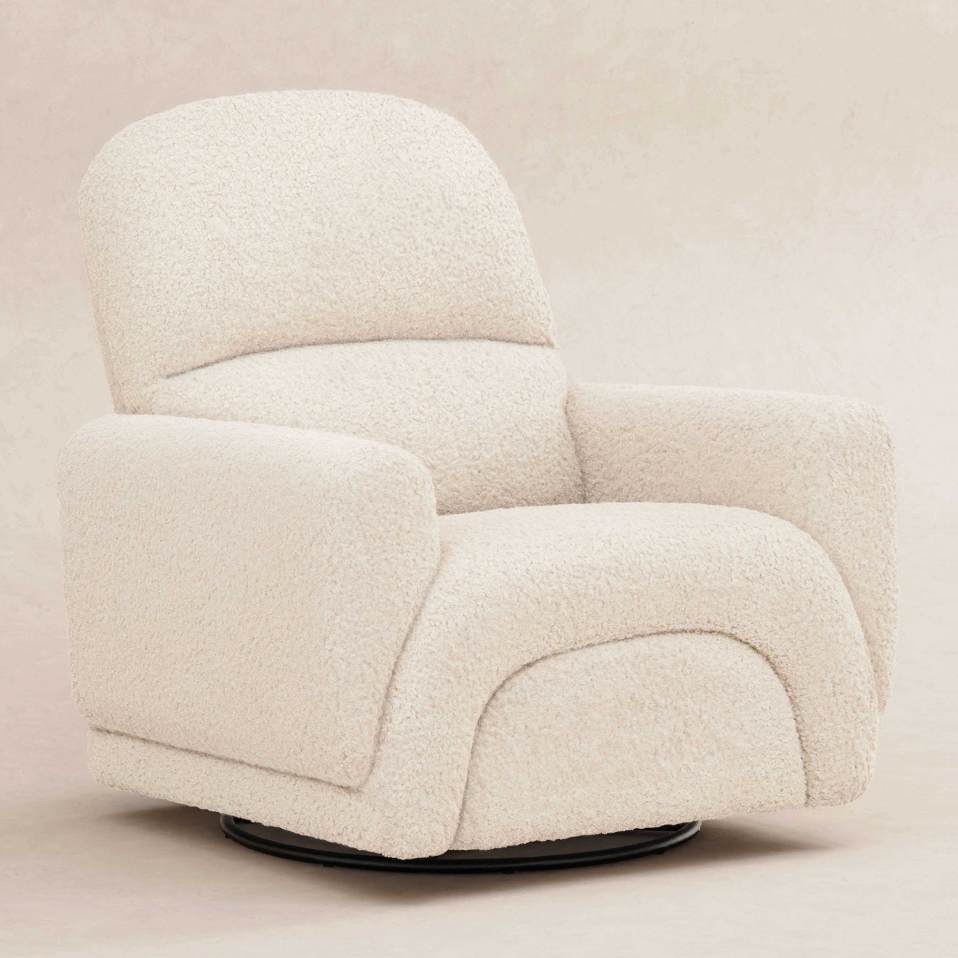 Rainbow Recliner and Swivel Glider in Teddy Loop