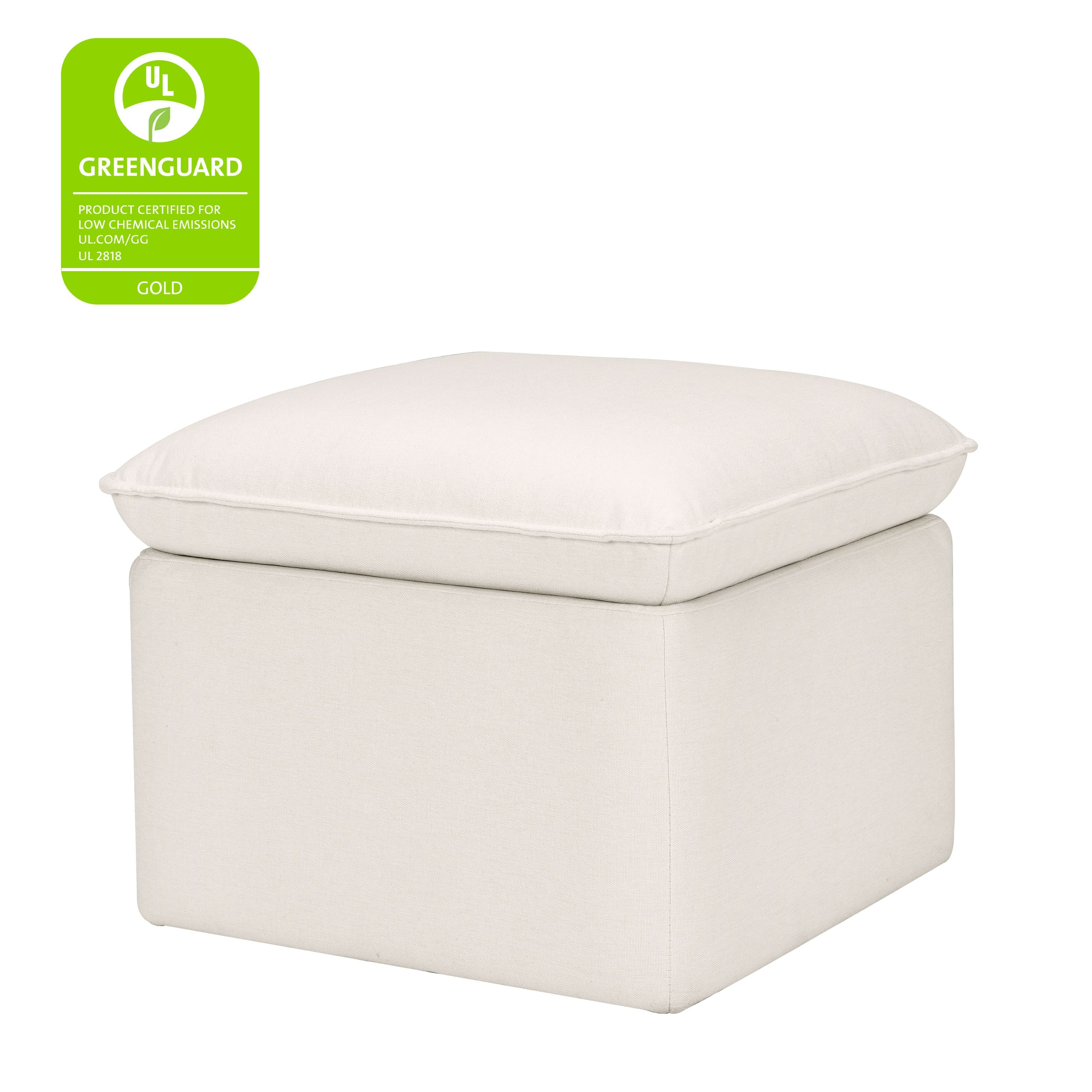 Storage Ottoman in Eco-Performance Fabric | Water Repellent & Stain Resistant