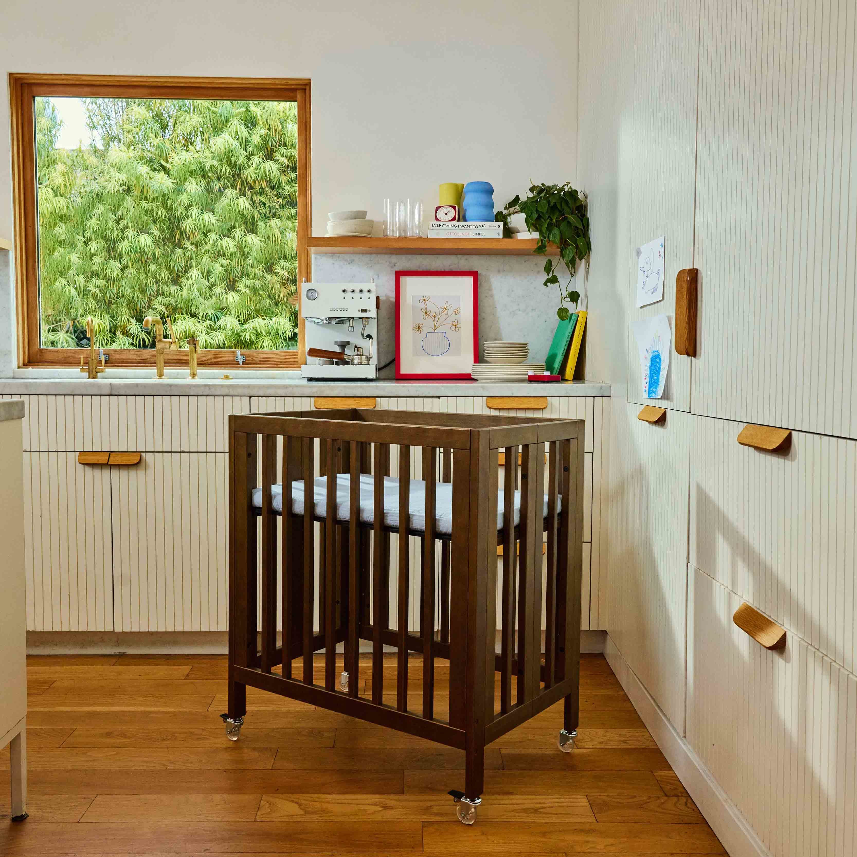 Rolli 9-in-1 Convertible All-Stages® Crib with Bassinet & Toddler Bed Conversion Kits