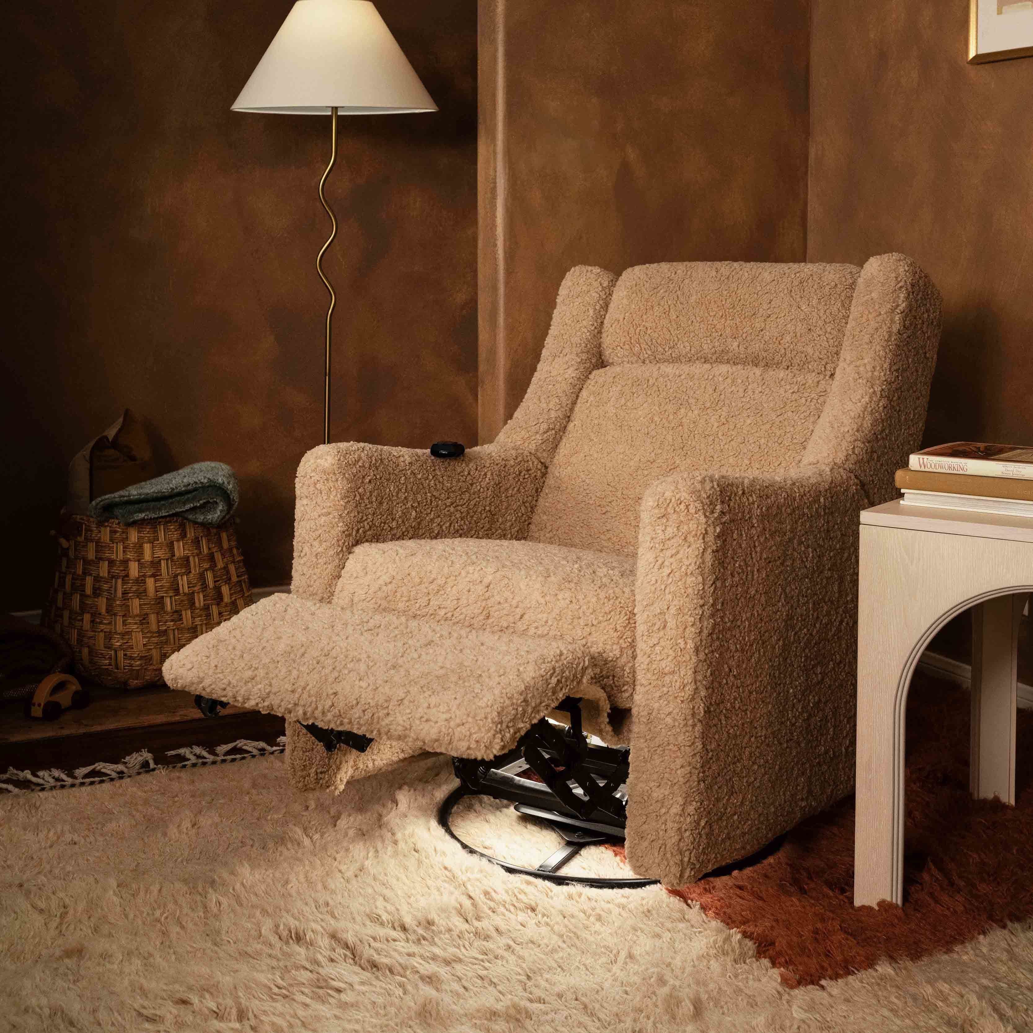 Deluxe Power Recliner and Swivel Glider with Heat and Massage