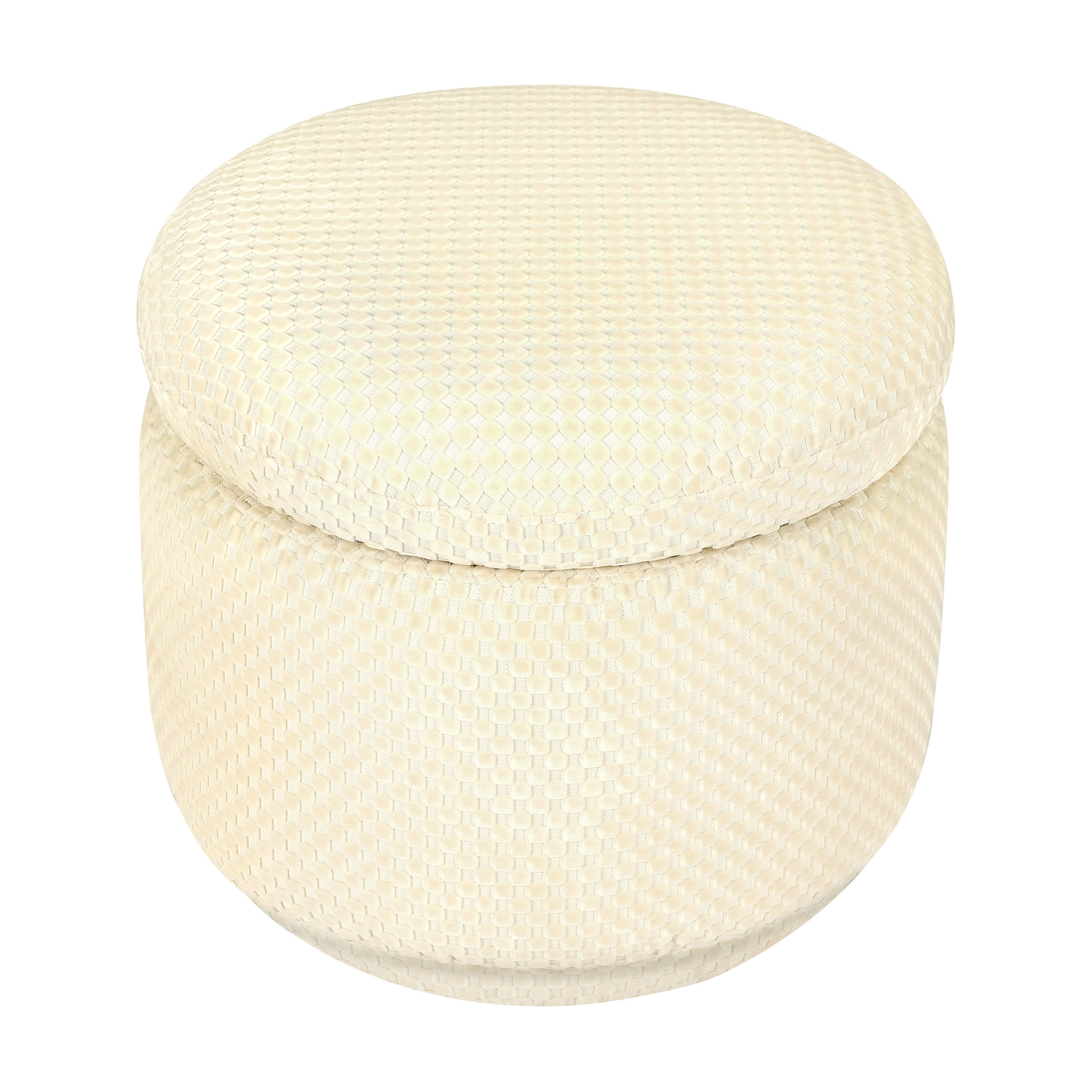 Enoki Storage Ottoman in Velvet Checker