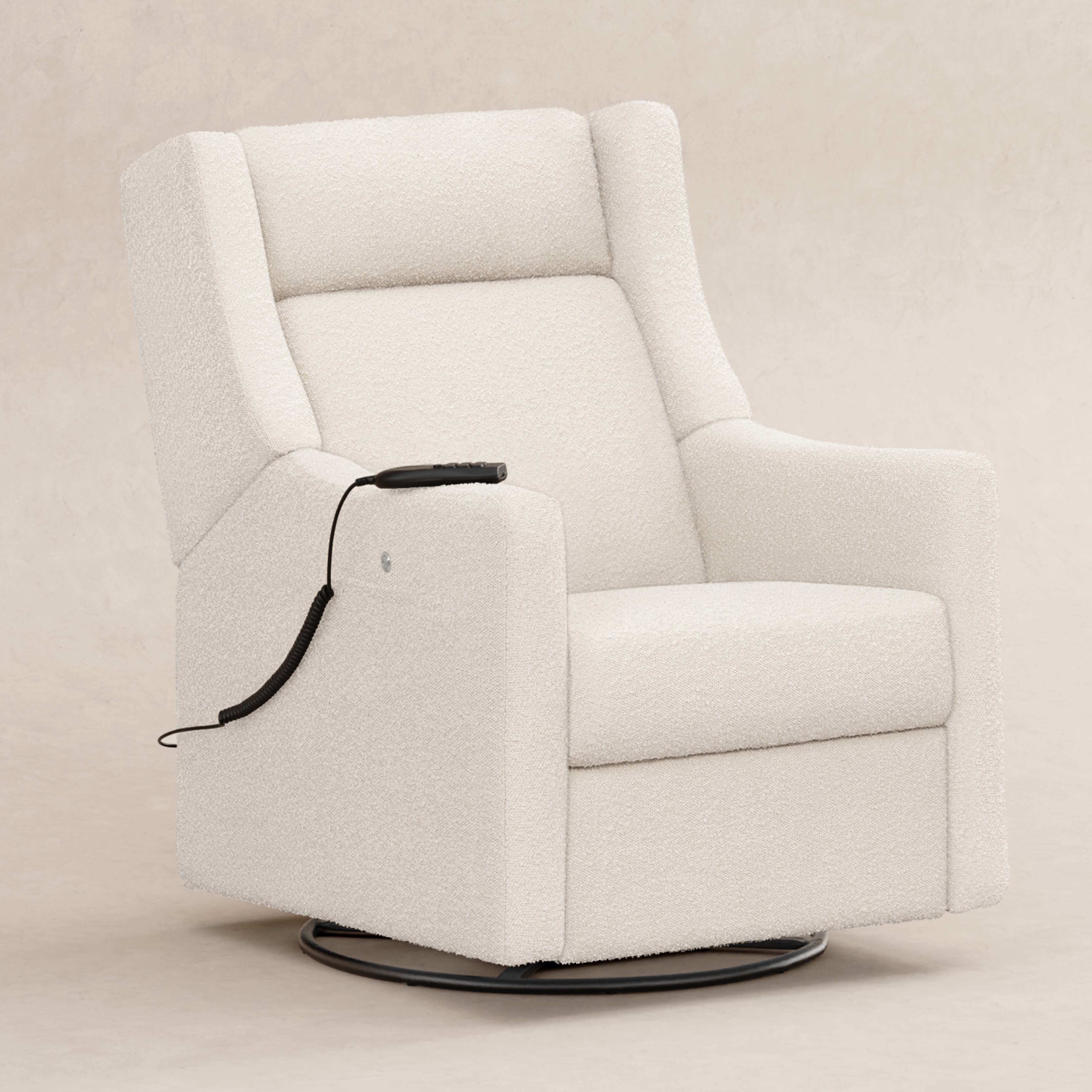 Deluxe Power Recliner and Swivel Glider with Heat and Massage