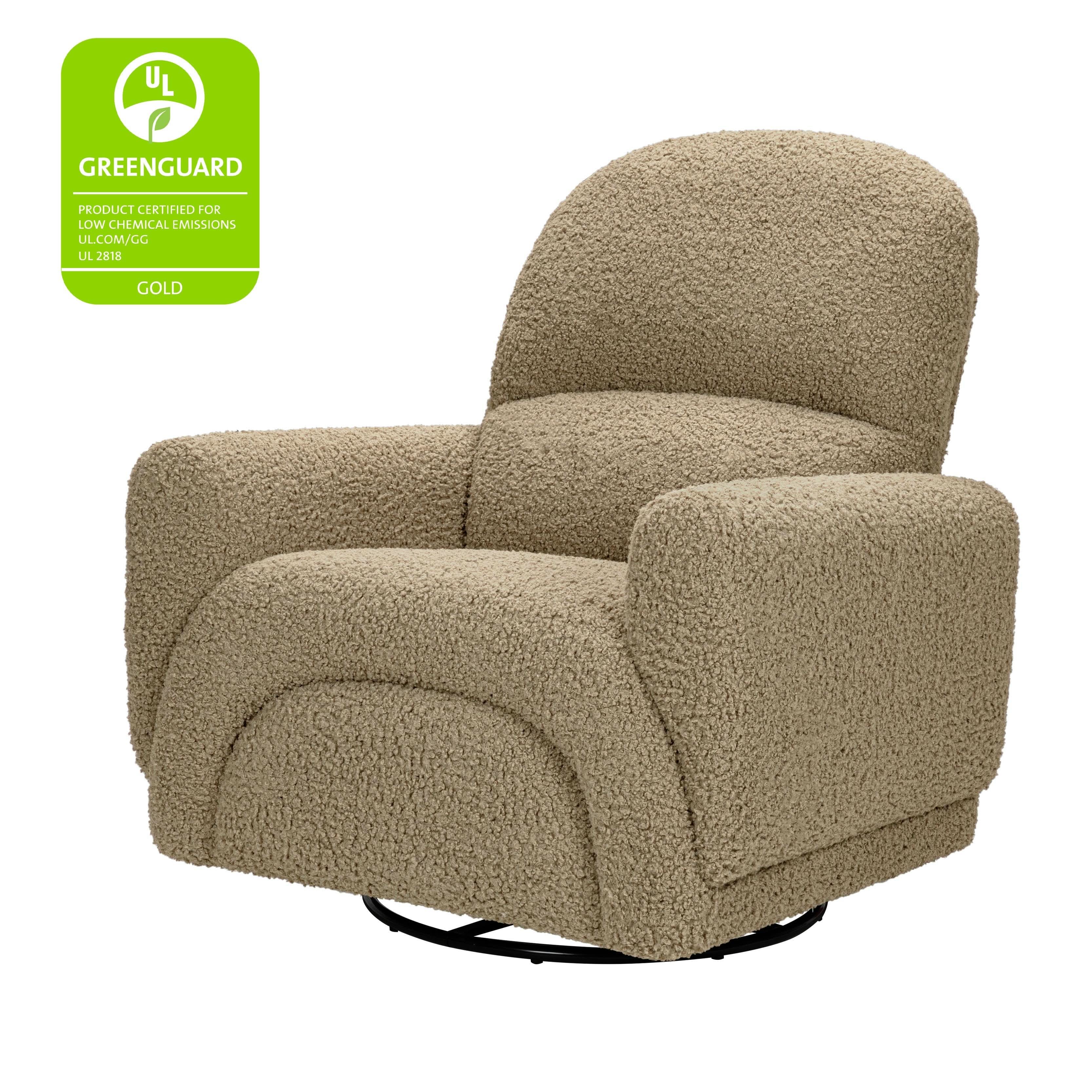 Rainbow Recliner and Swivel Glider in Teddy Loop