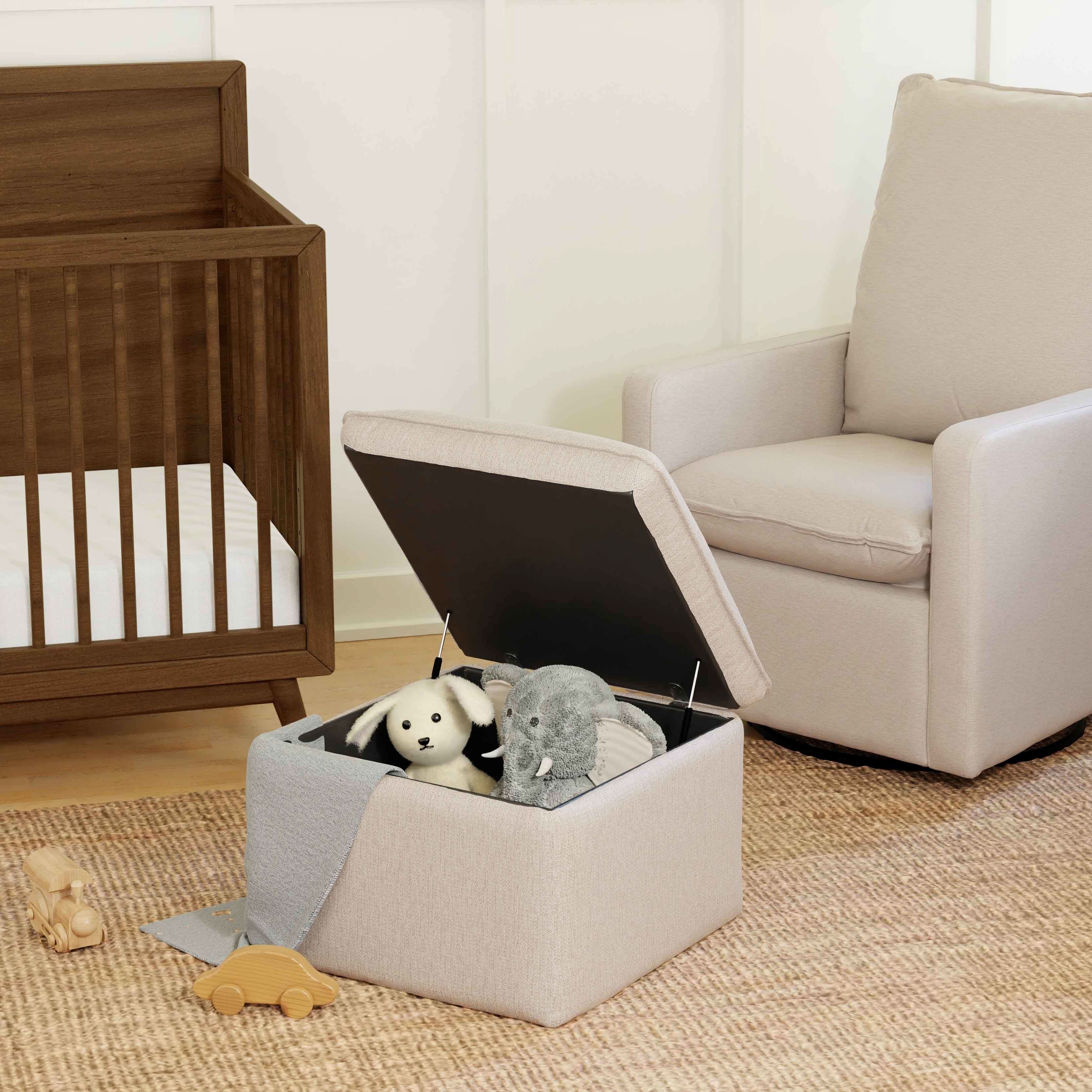Storage Ottoman in Eco-Performance Fabric | Water Repellent & Stain Resistant