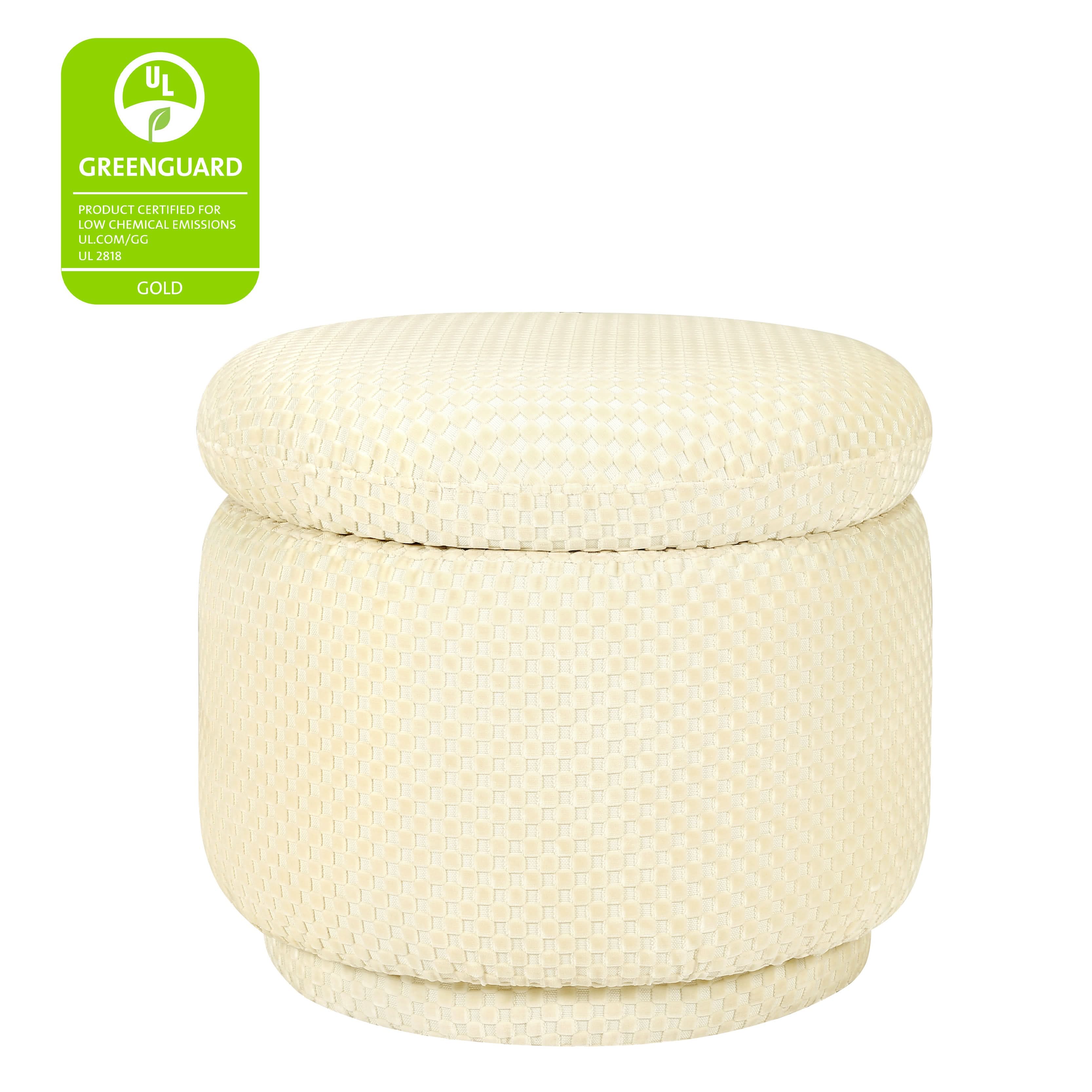 Enoki Storage Ottoman in Velvet Checker