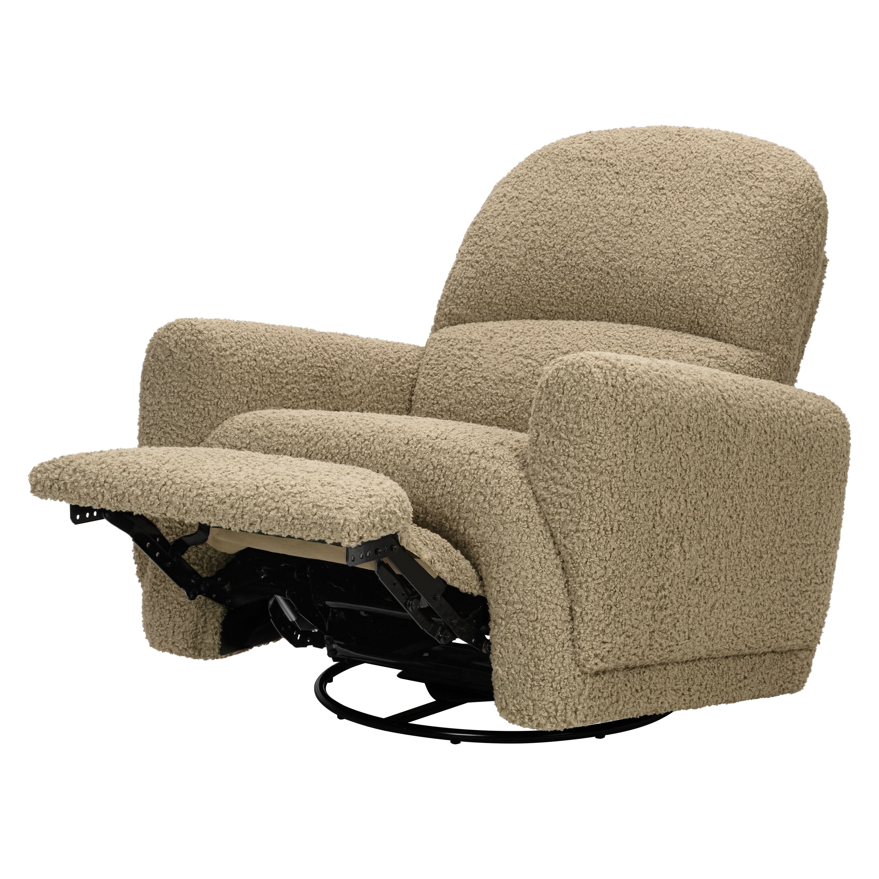 Rainbow Recliner and Swivel Glider in Teddy Loop