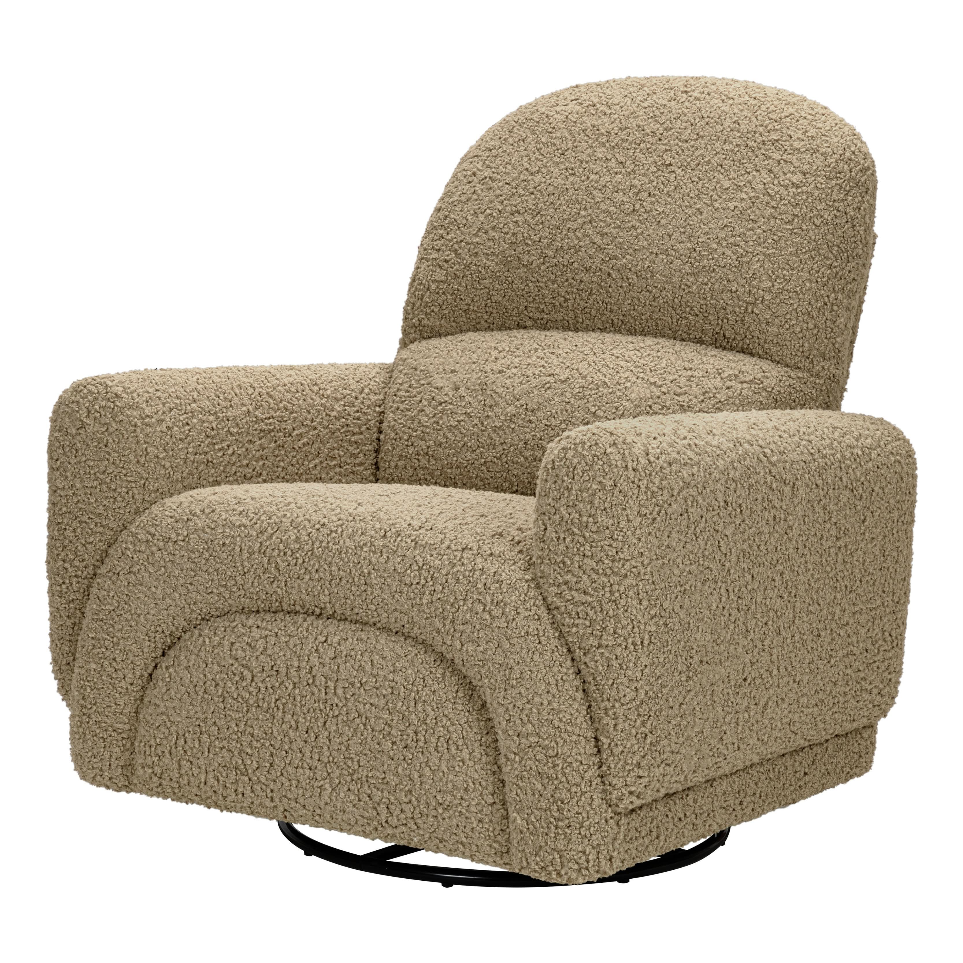 Rainbow Recliner and Swivel Glider in Teddy Loop